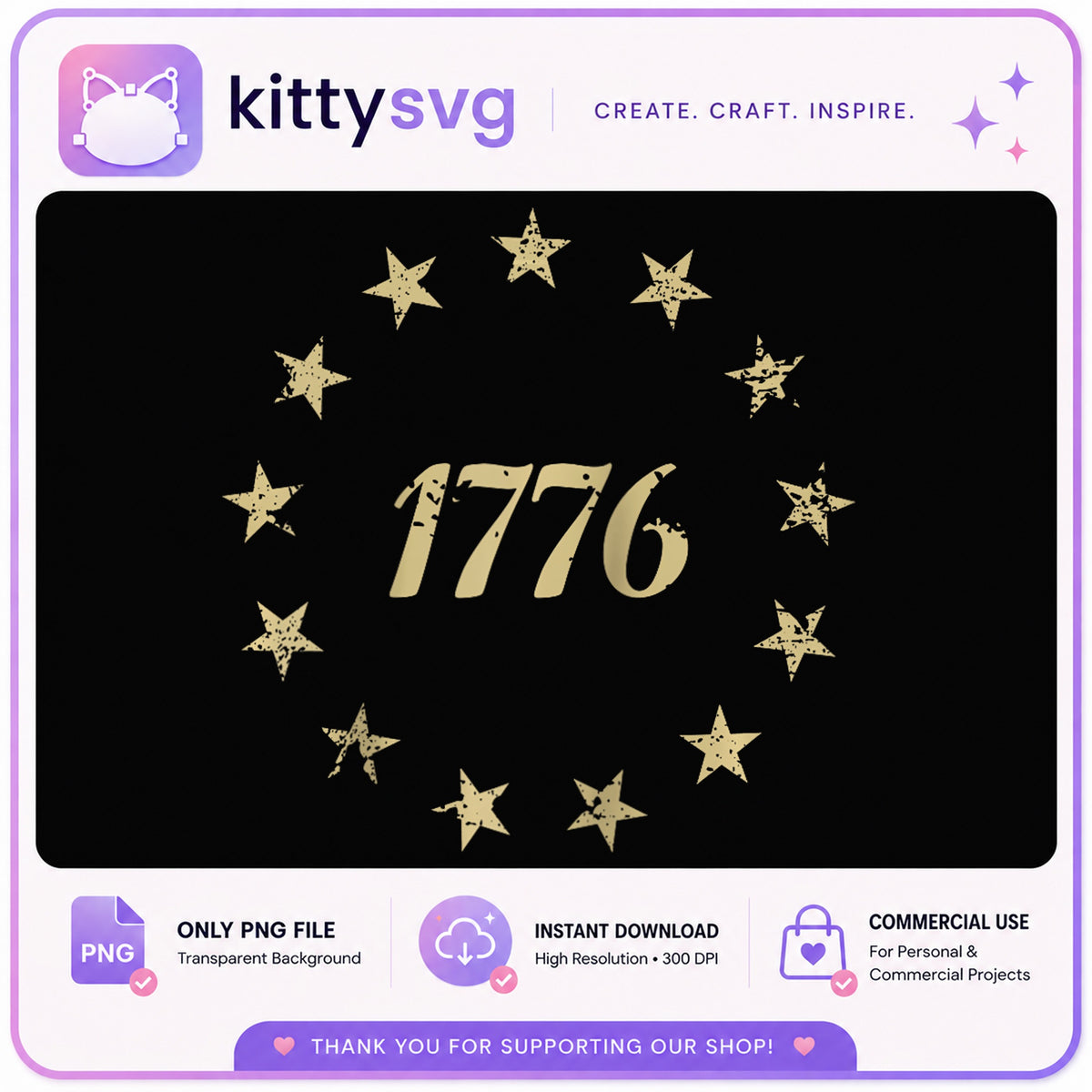 1776 Betsy Ross Flag PNG, 4th Of July PNG, Patriotic Stars PNG