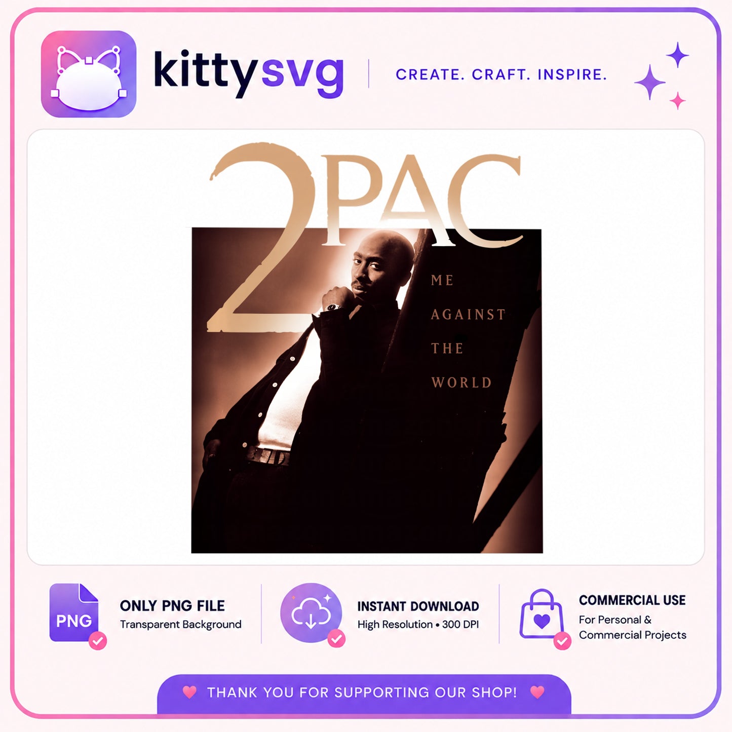 2Pac Me Against The World PNG, Tupac Shakur PNG, Rap PNG