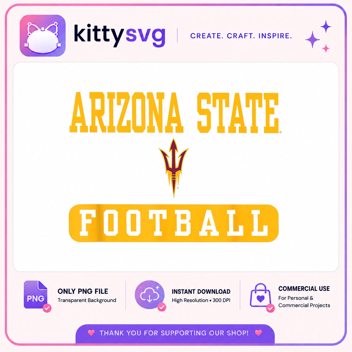 Arizona State Football PNG, Sun Devils PNG, College Football PNG
