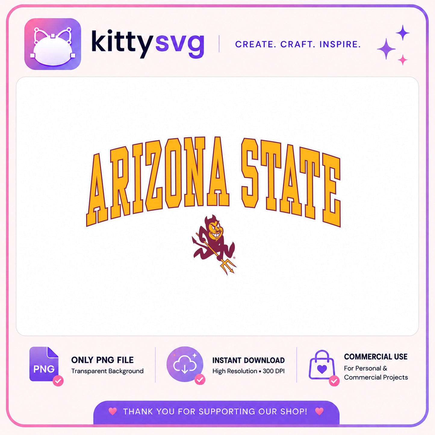Arizona State Sun Devils PNG, ASU Sparky PNG, College PNG