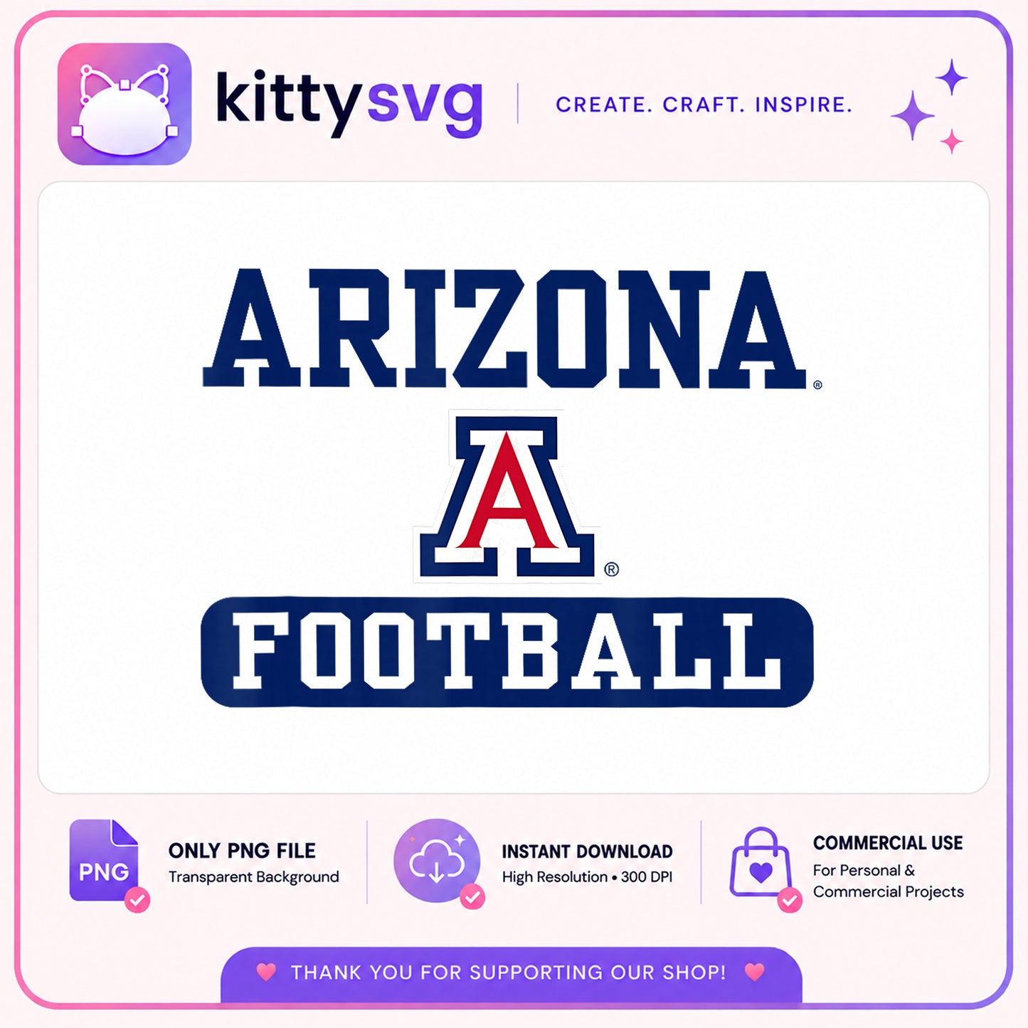 Arizona Wildcats Football PNG, University Of Arizona PNG, NCAA PNG