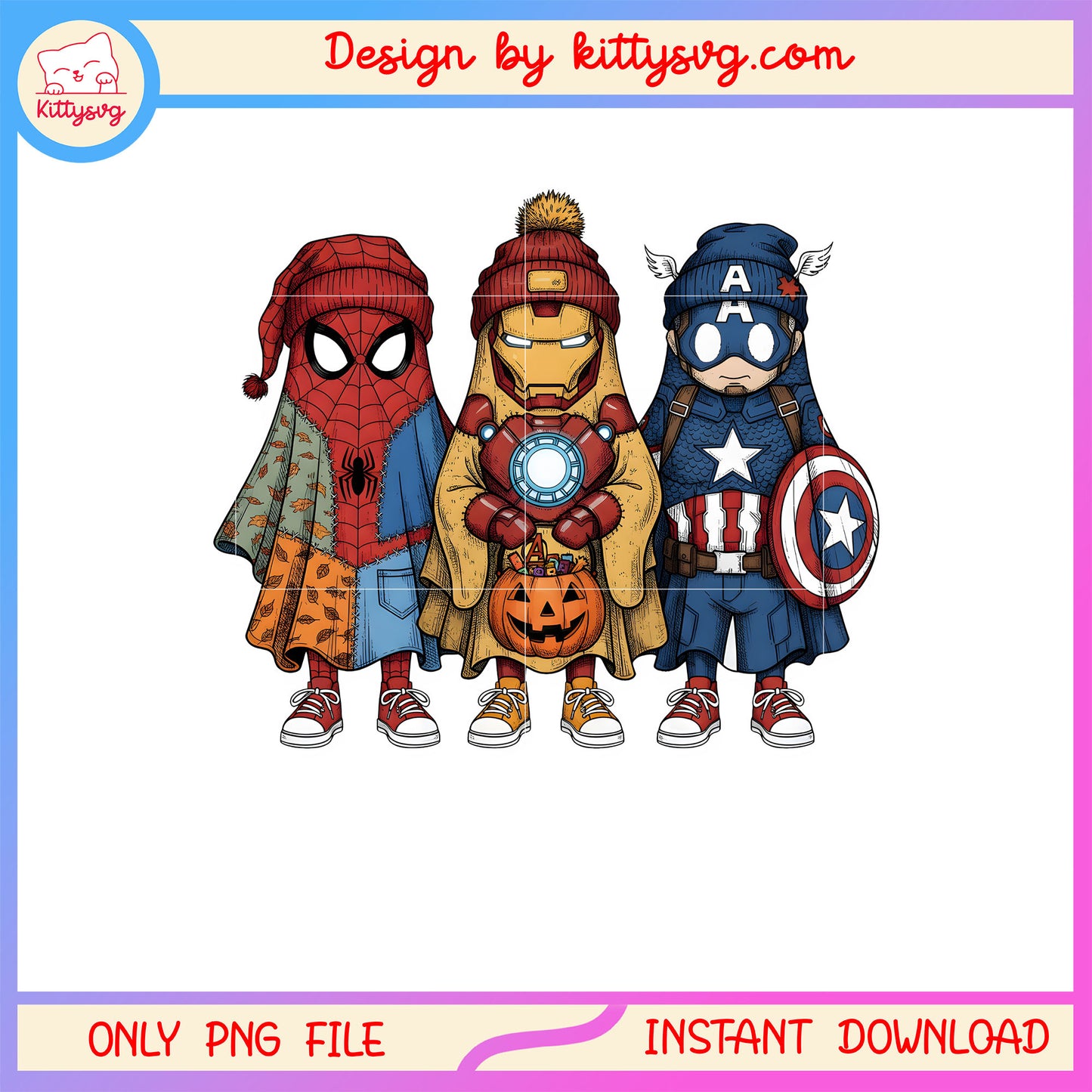 Avengers sheet ghost costumes design png, halloween art png