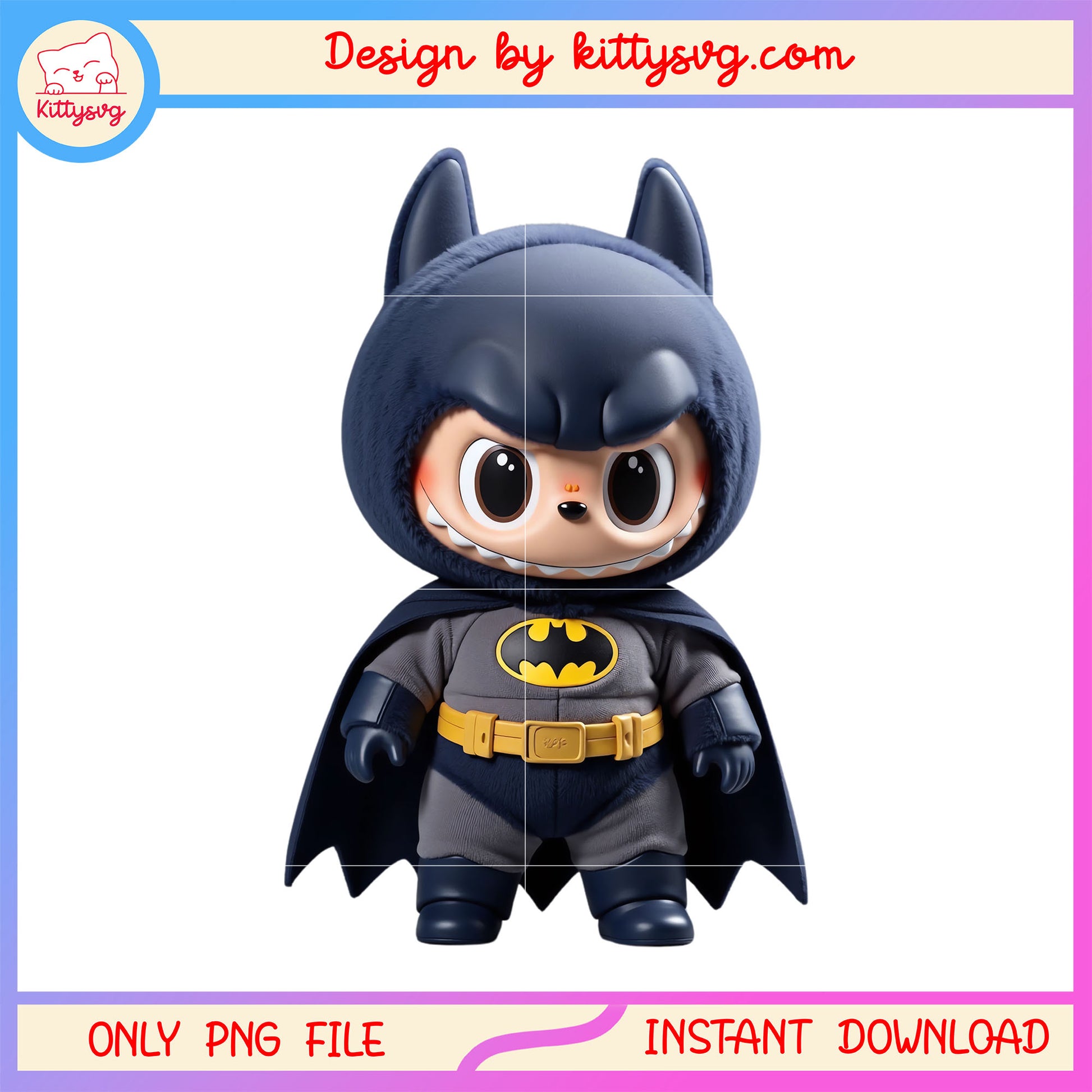 Baby batman doll labubu costume png, batman character png