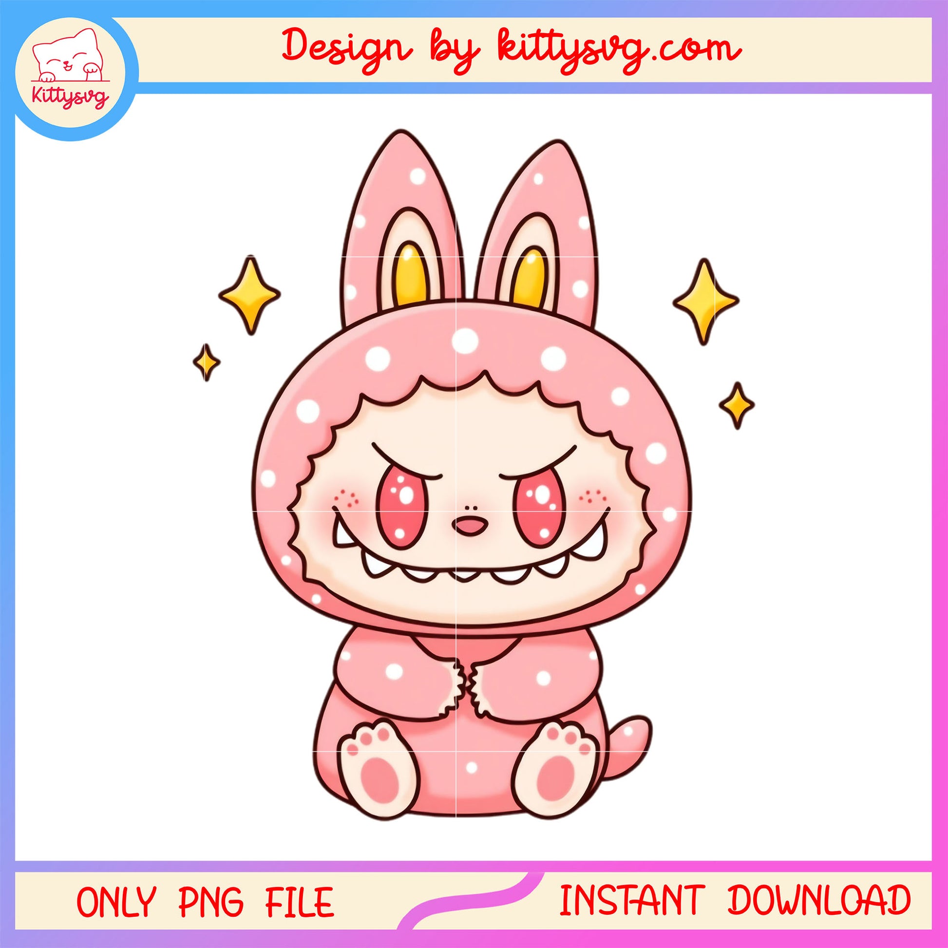 Baby cute pink labubu clothes doll png, labubu colors png