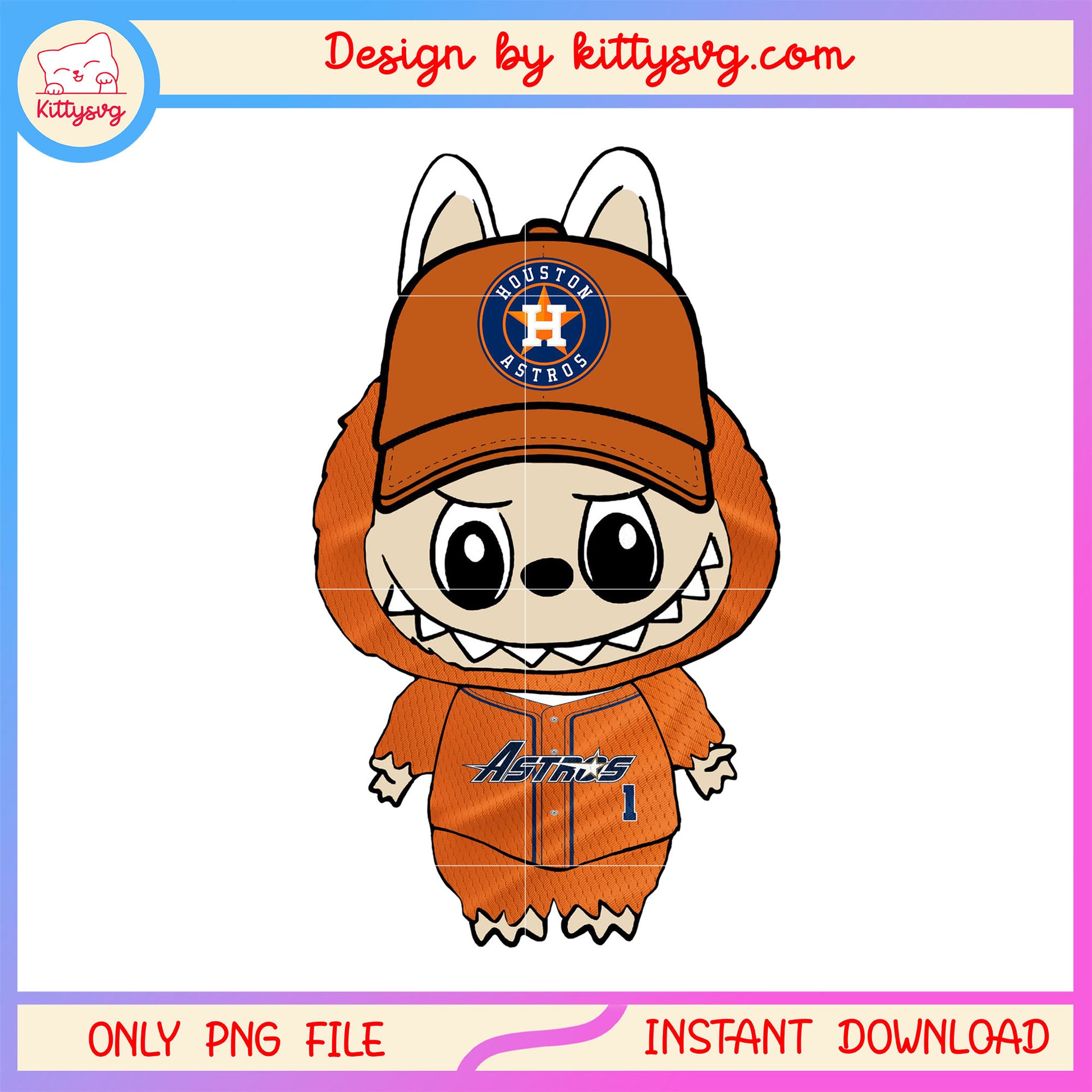 Baby labubu houston astros doll clothes png, ncaa teams png