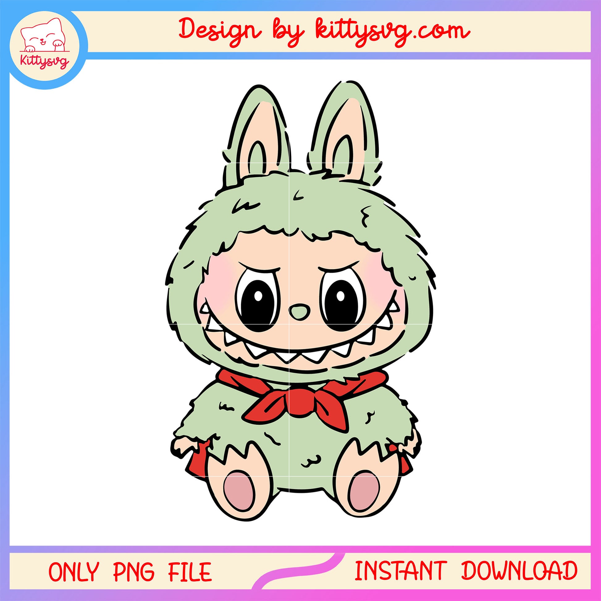 Baby labubu scarf ver costume design png, labubu monster png