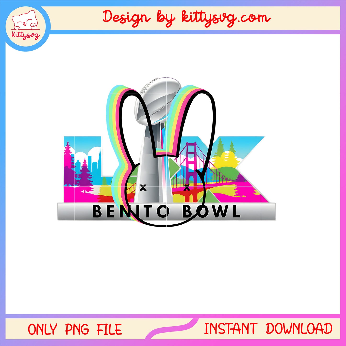 Bad bunny nfl benito bowl design png, bad bunny merch png
