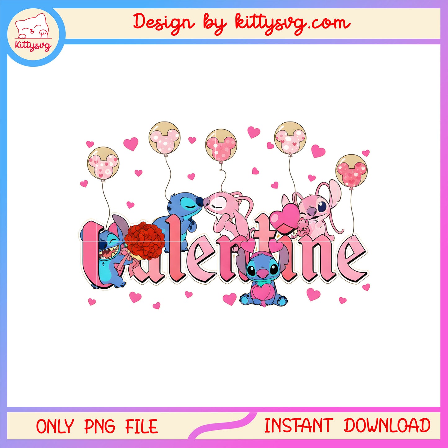 Balls mickey stitch valentine png, stitch valentines day png