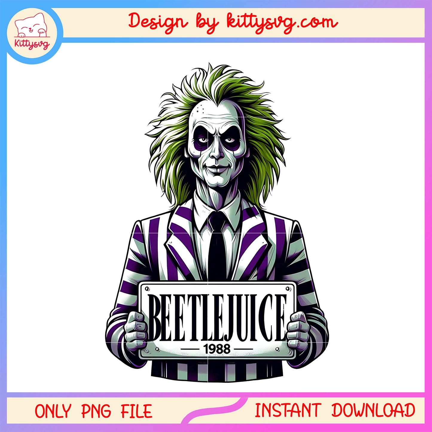 Beetlejuice 1988 mugshot png, beetlejuice mugshot png, horror film png