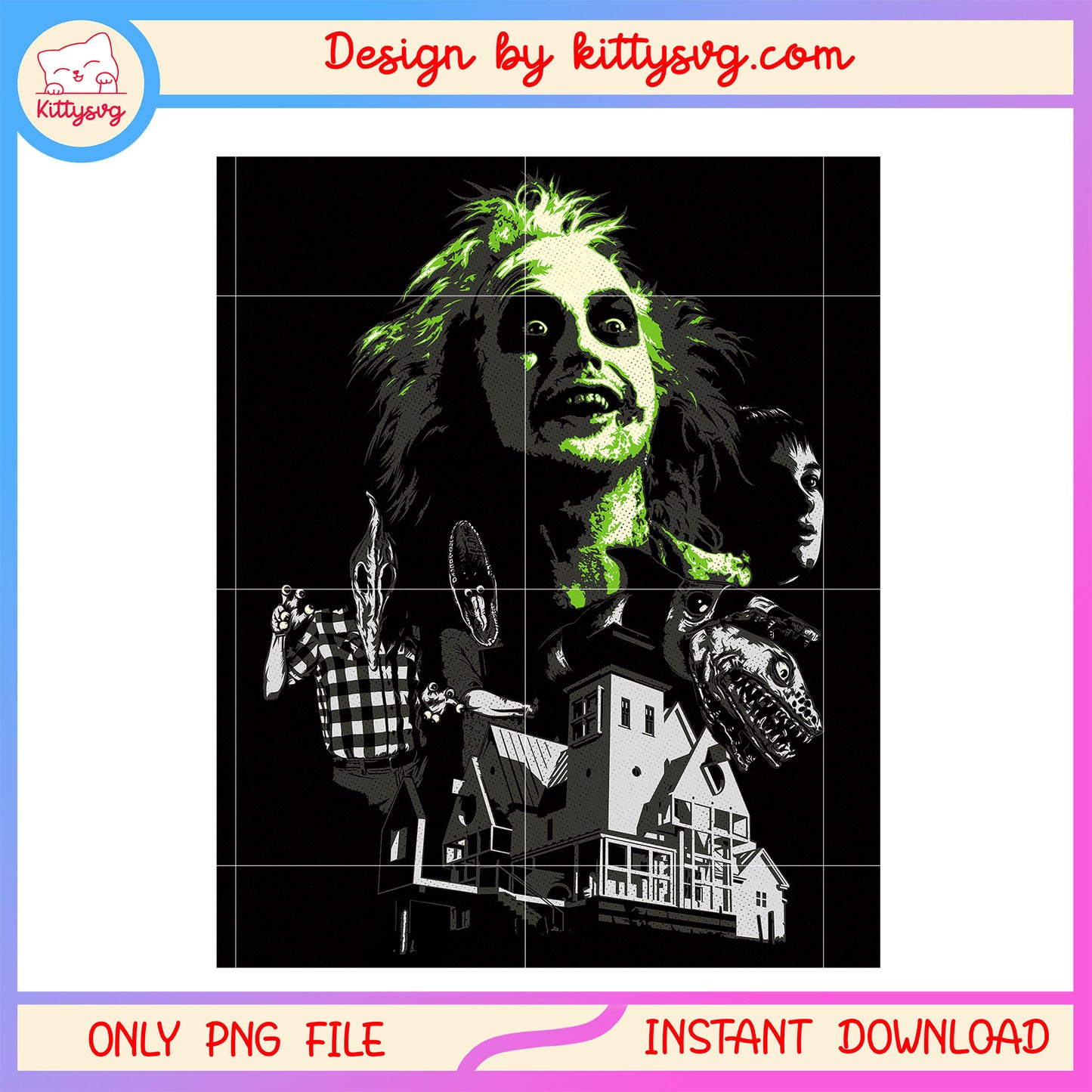 Beetlejuice crazy portrait png, Beetlejuice portrait png, horror film png