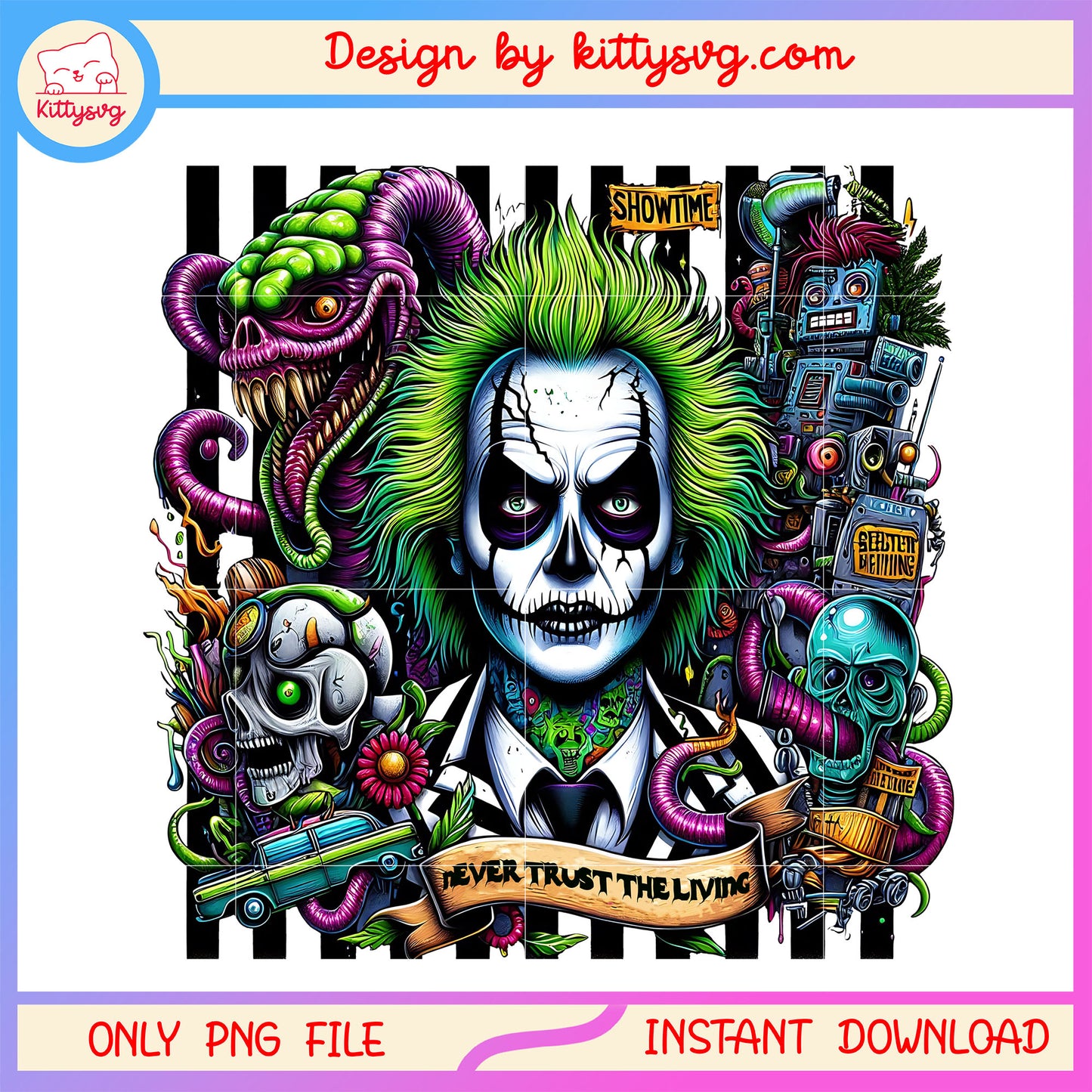 Beetlejuice portrait never trust the living png, BeetleJuice portrait png