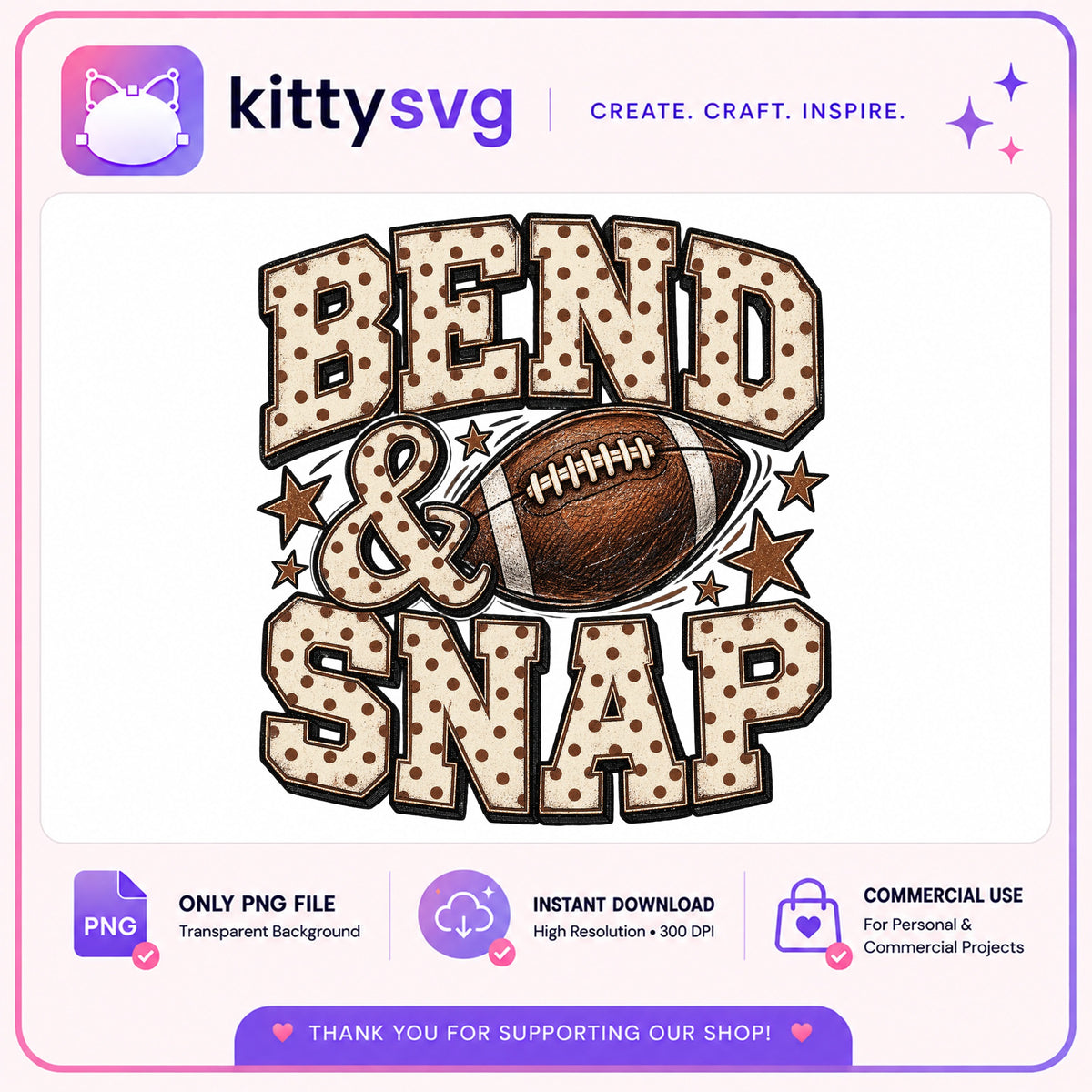 Bend And Snap Football PNG, Retro Football Shirt, Game Day PNG