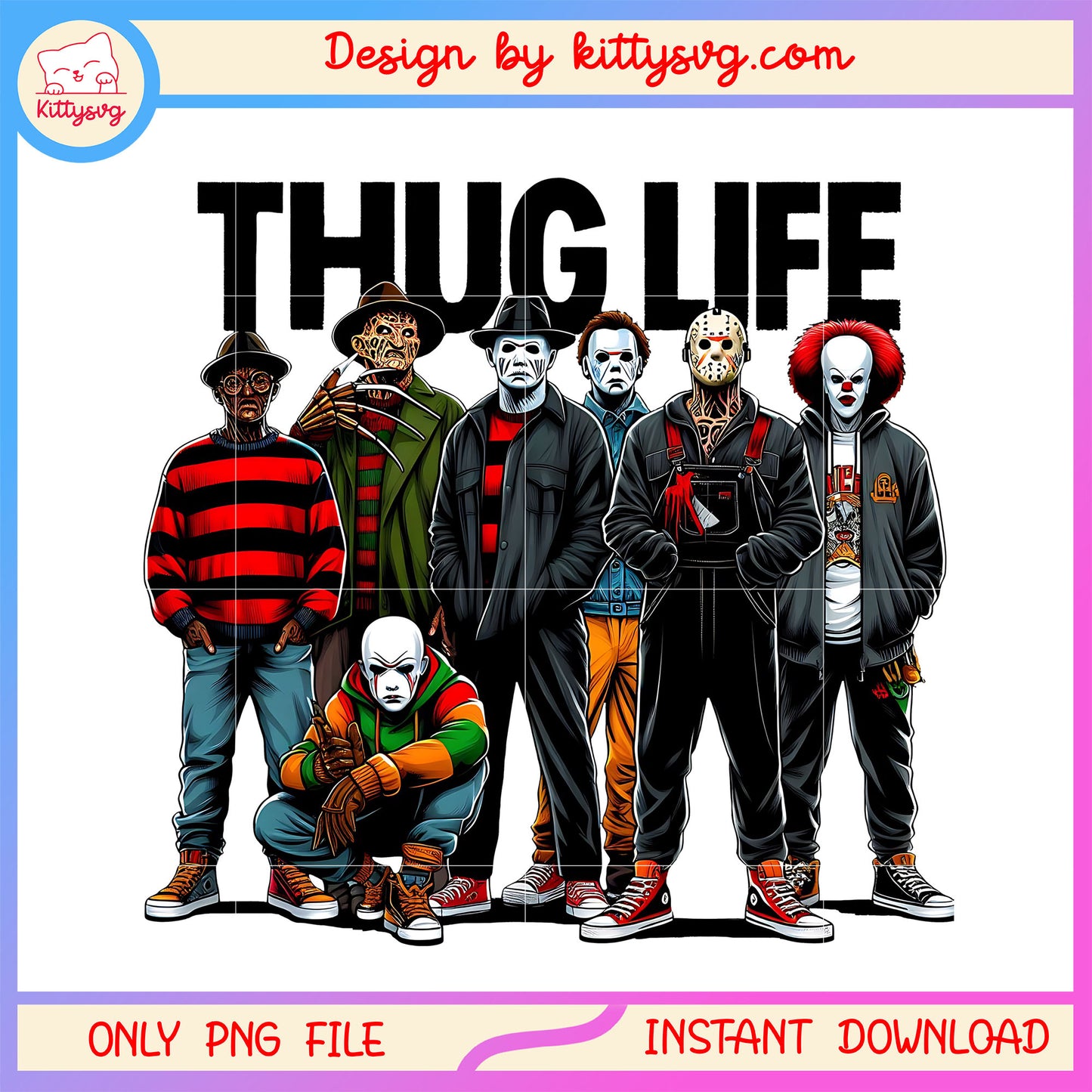 Black style horror thug life red vibe png, thug life png, horror man png