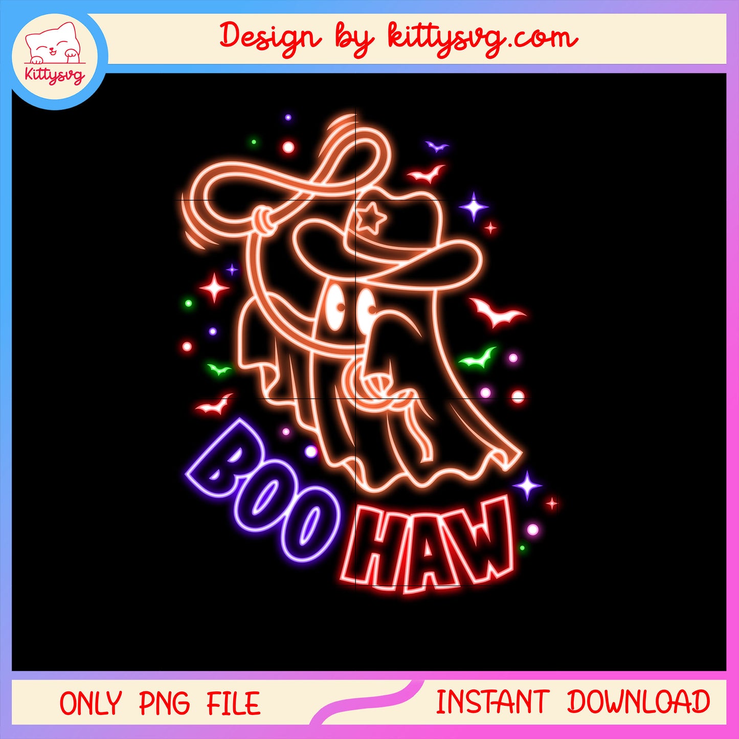 Boo haw cowboy sheet ghost costume png, halloween art png