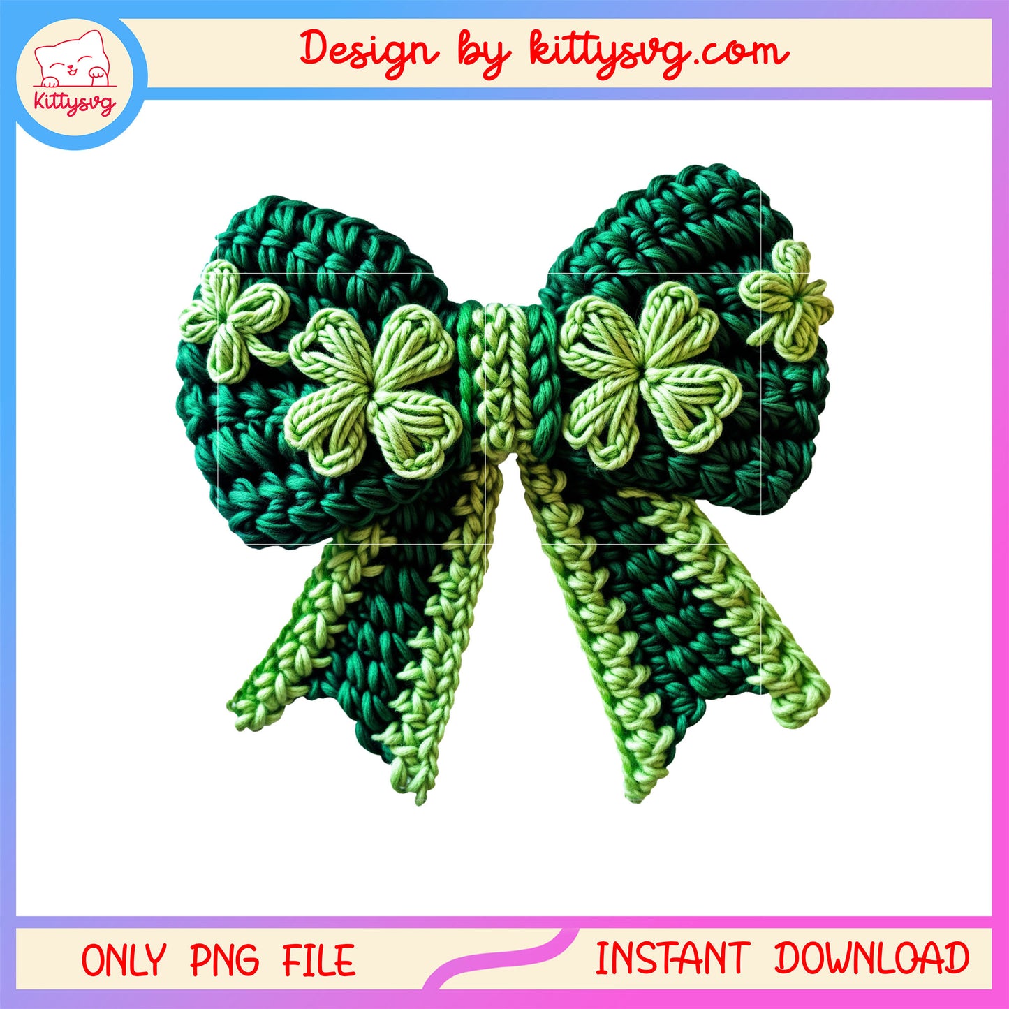 Bow green happy patrick png, st patrick's day bows png