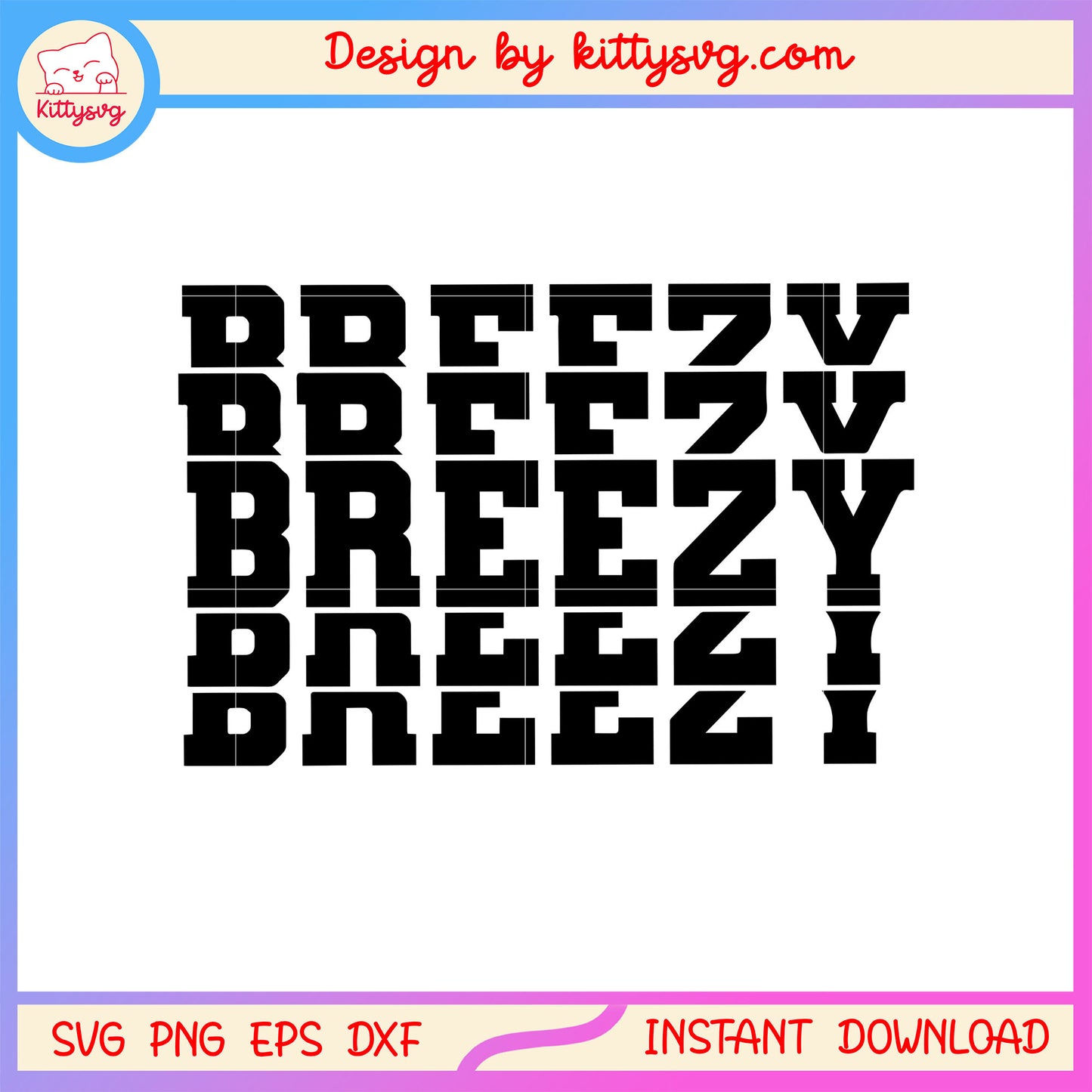 Breezy black basic font design svg, breezy bowl svg