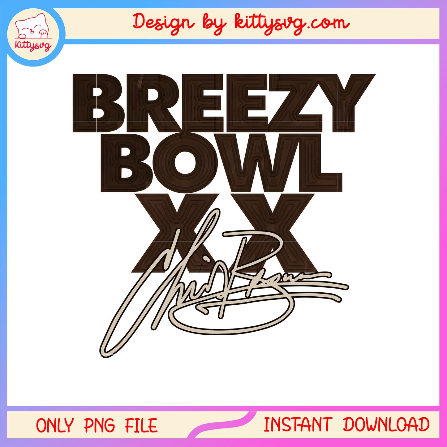 Breezy bowl chris bowl xx logo design png, breezy bowl xx 2025 png
