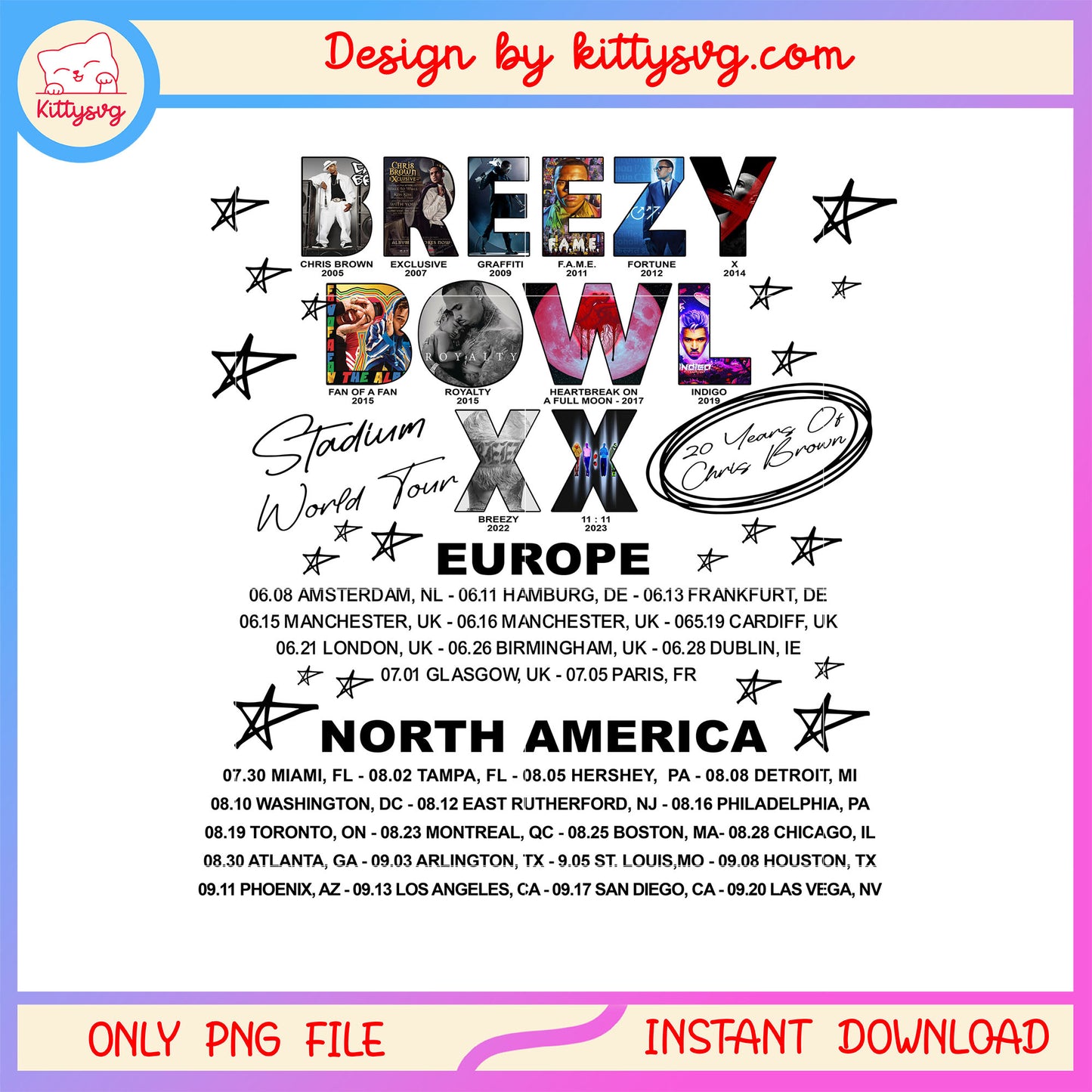 Breezy bowl xx europe north america png, chris brown tour png