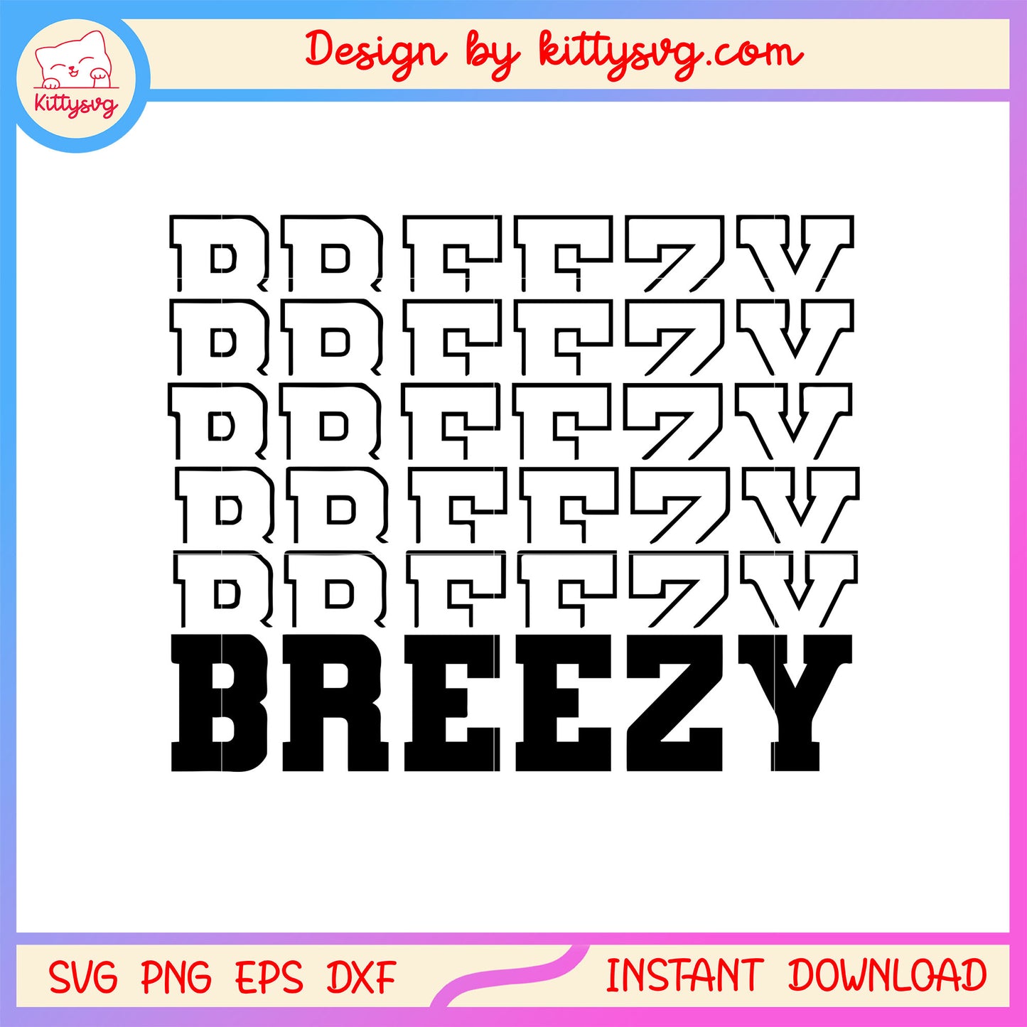 Breezy text design svg, breezy bowl jersey svg