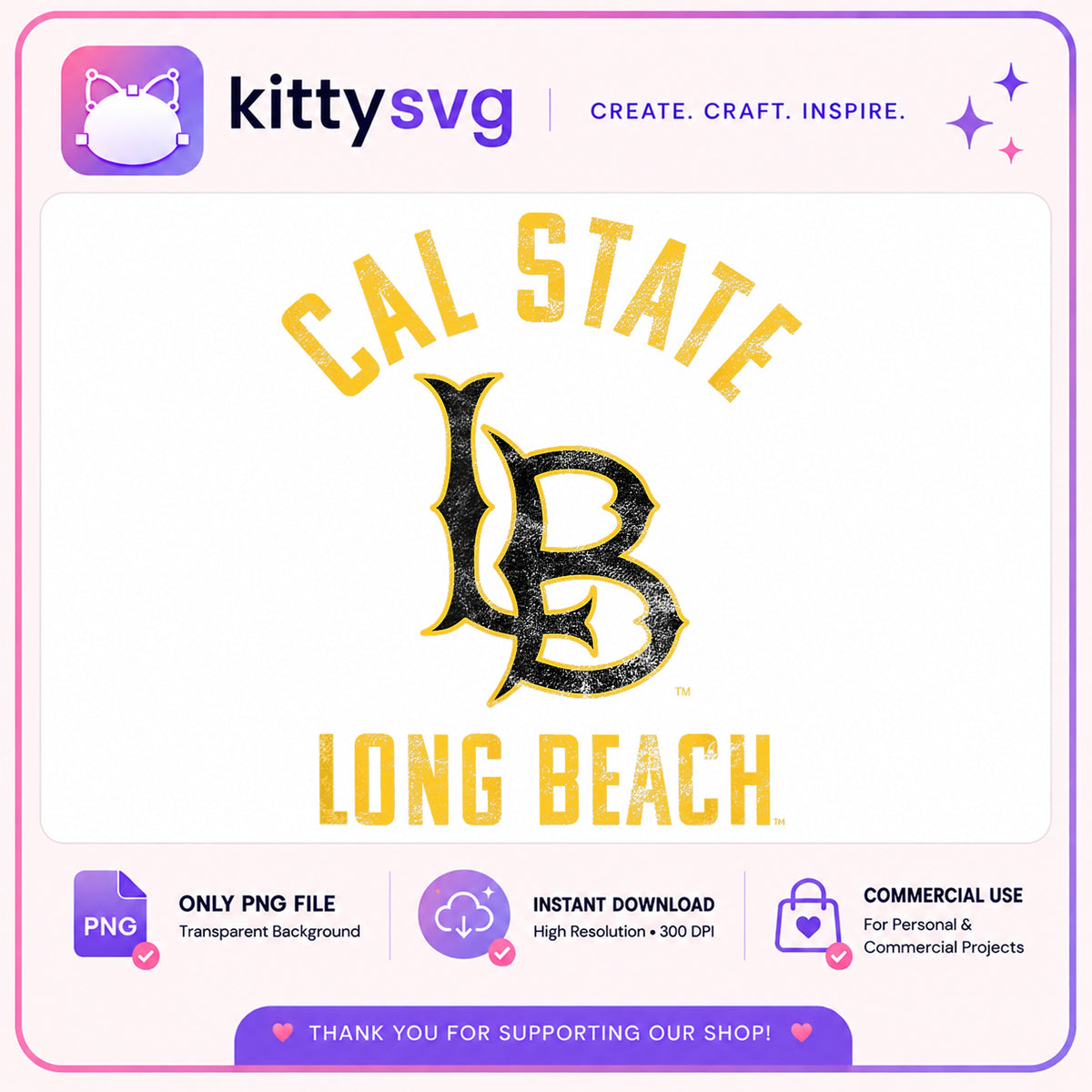 Cal State Long Beach PNG, CSULB Logo PNG, College PNG
