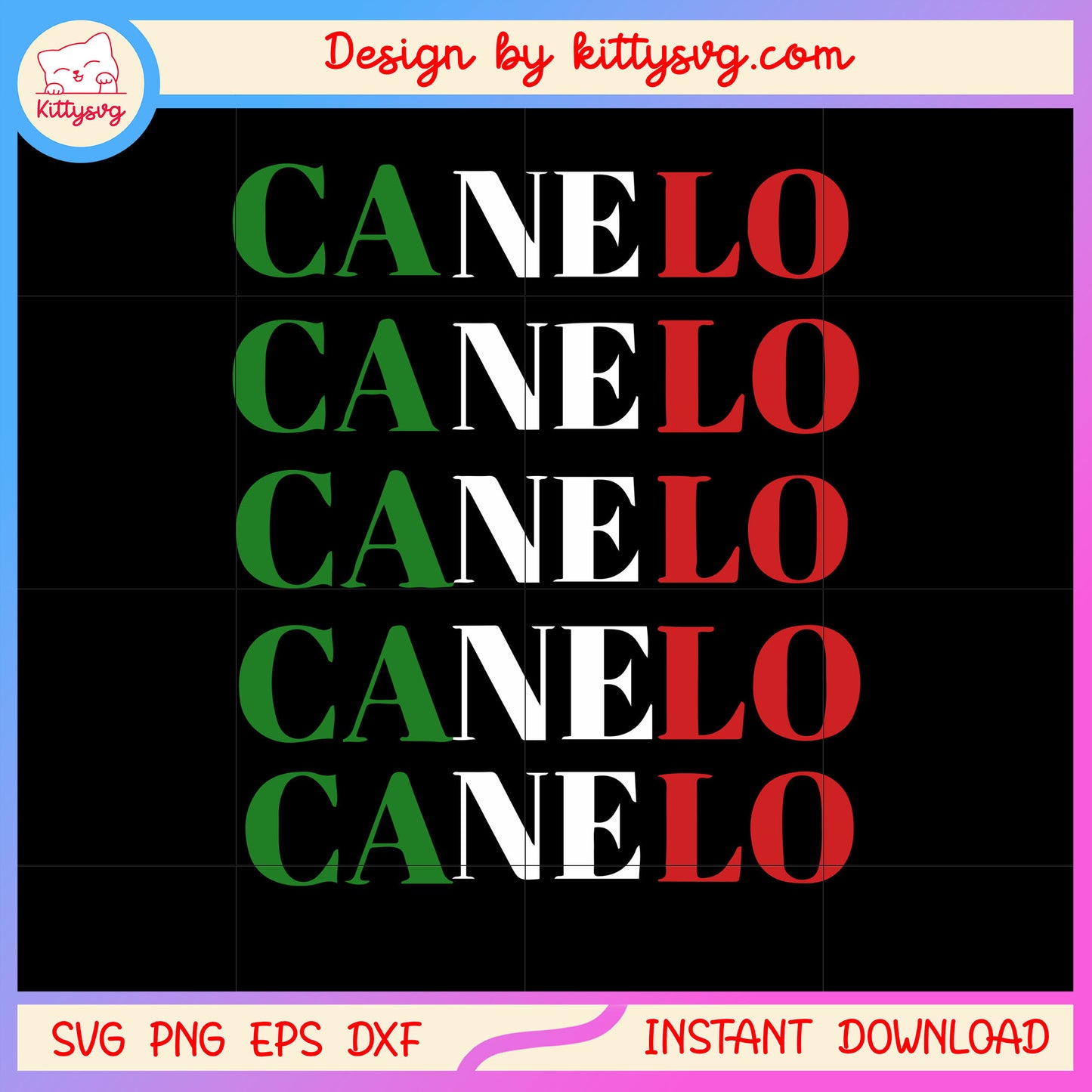 Canelo mexico colors text design svg, canelo alvarez svg
