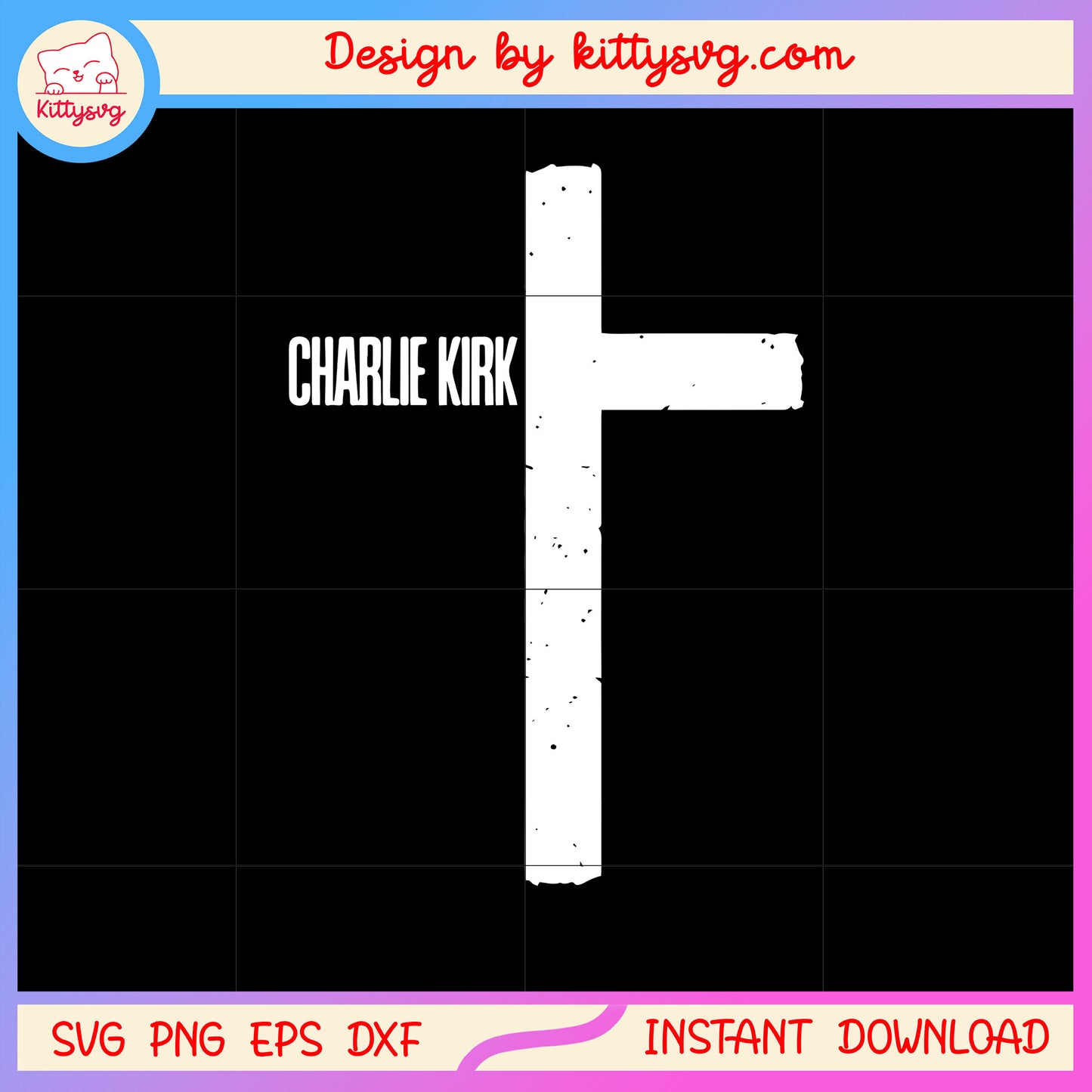 Charlie kirk america flag pattern svg, pray for charliie kirk svg