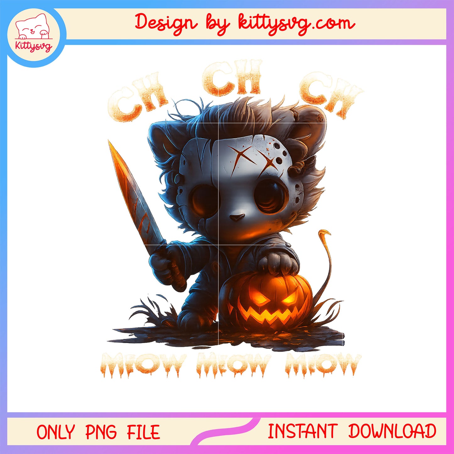 Ch ch ch meow meow meow horror movies design png, horror movie png