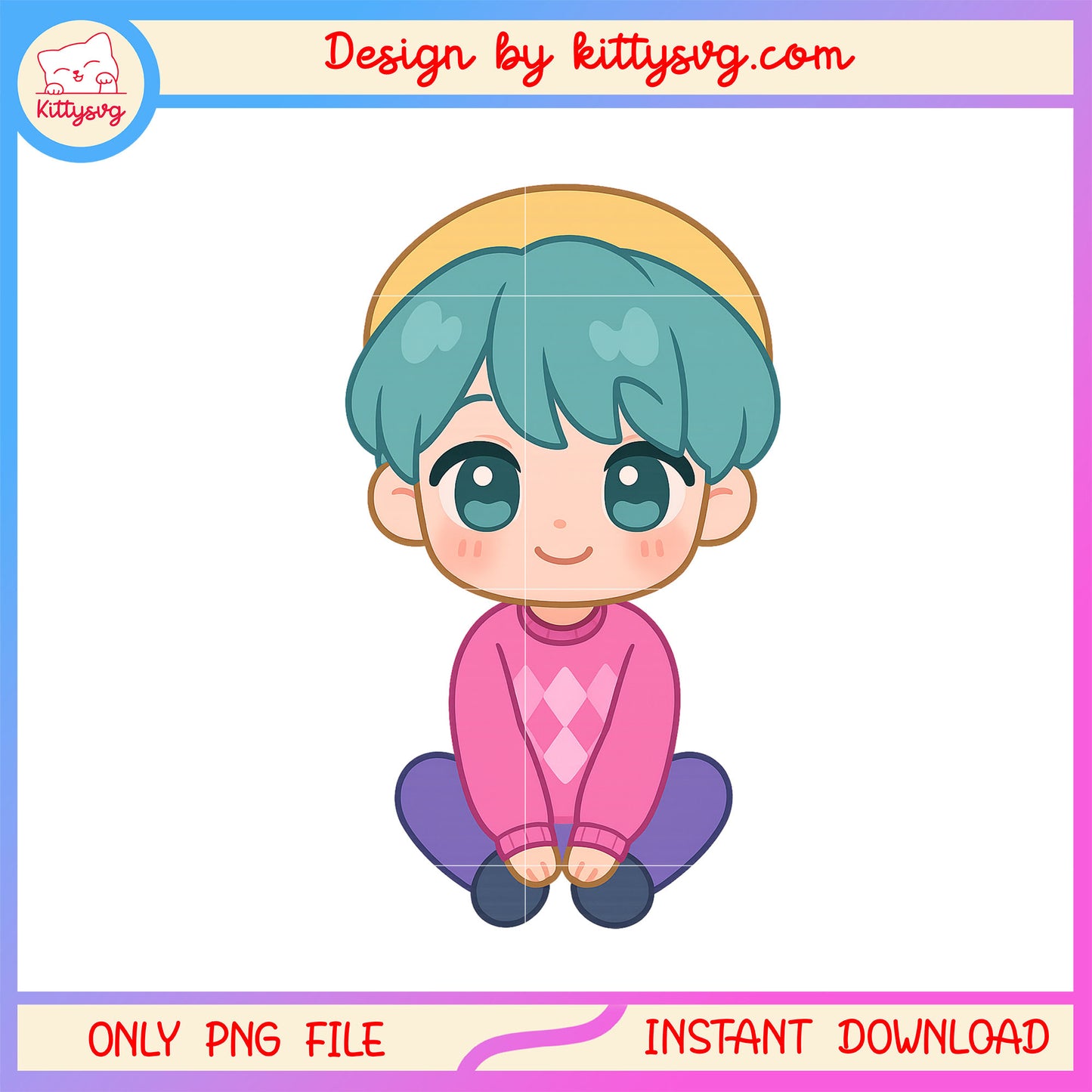 Chibi baby saja of saja boys png, boy band png, hunter movie png