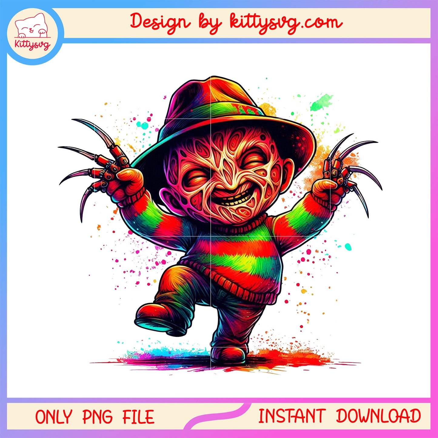 Chibi freddy krueger design png, trick or treat png, freddy krueger png