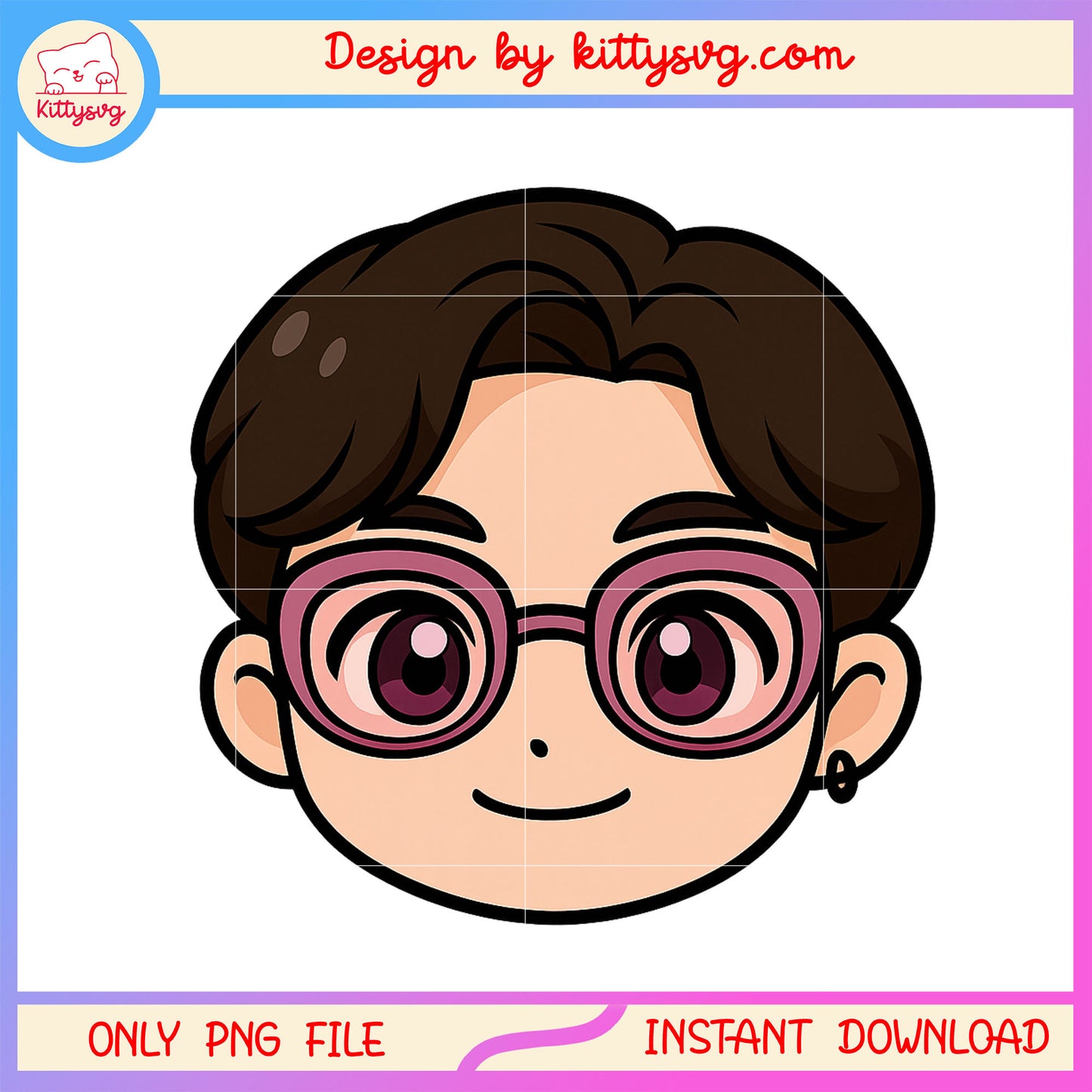 Chibi kpop demon hunters character face png, hunter movie characters png