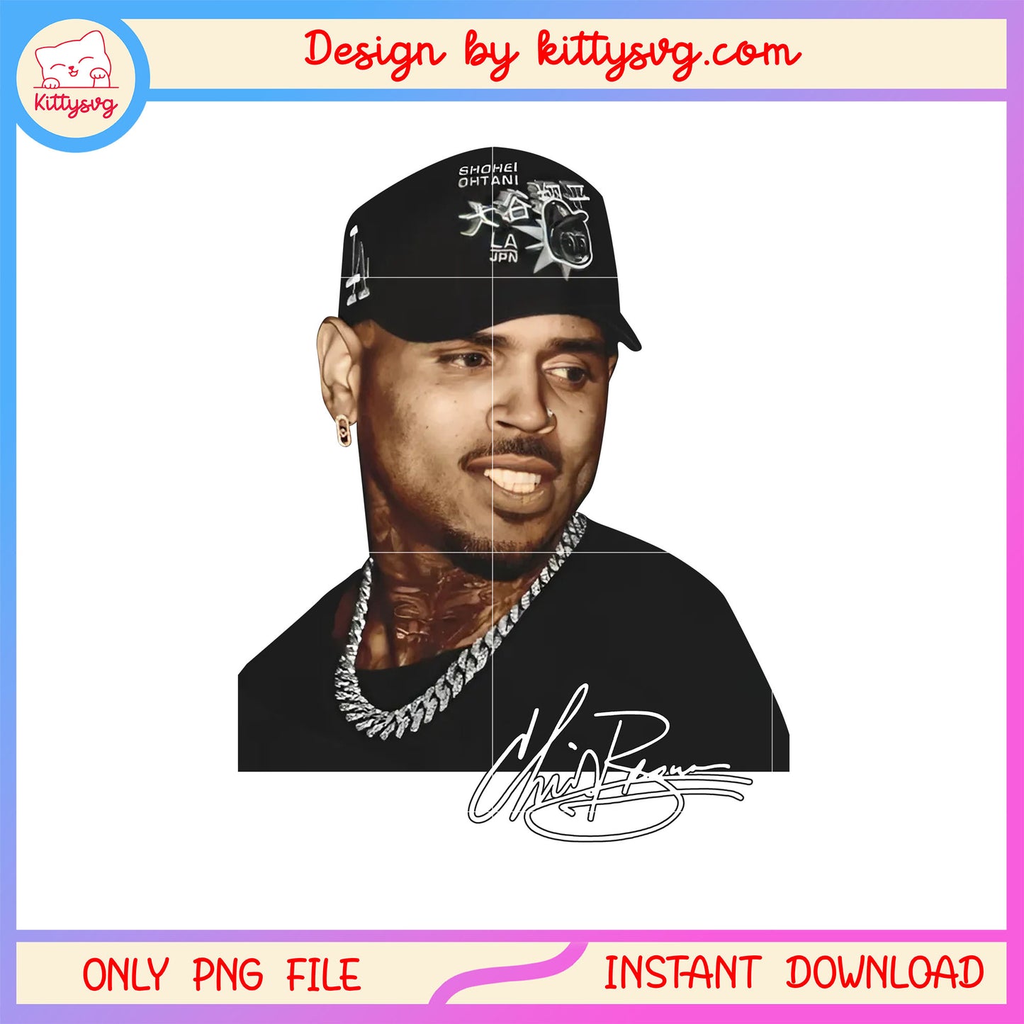 Chris brown portrait vintage design png, breezy bowl xx png