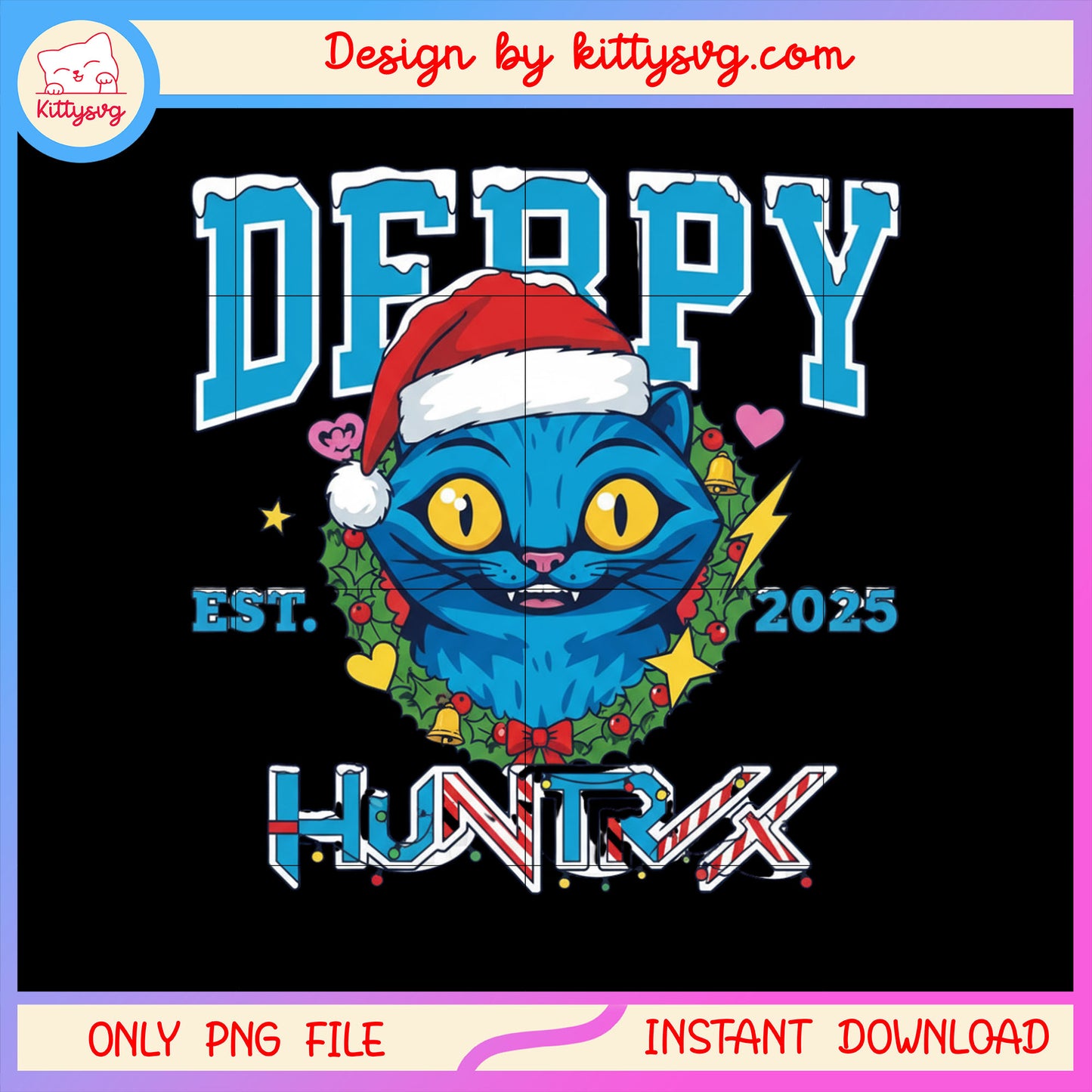 Christmas derpy tiger huntrix est 2025 png, christmas eve 2025 png