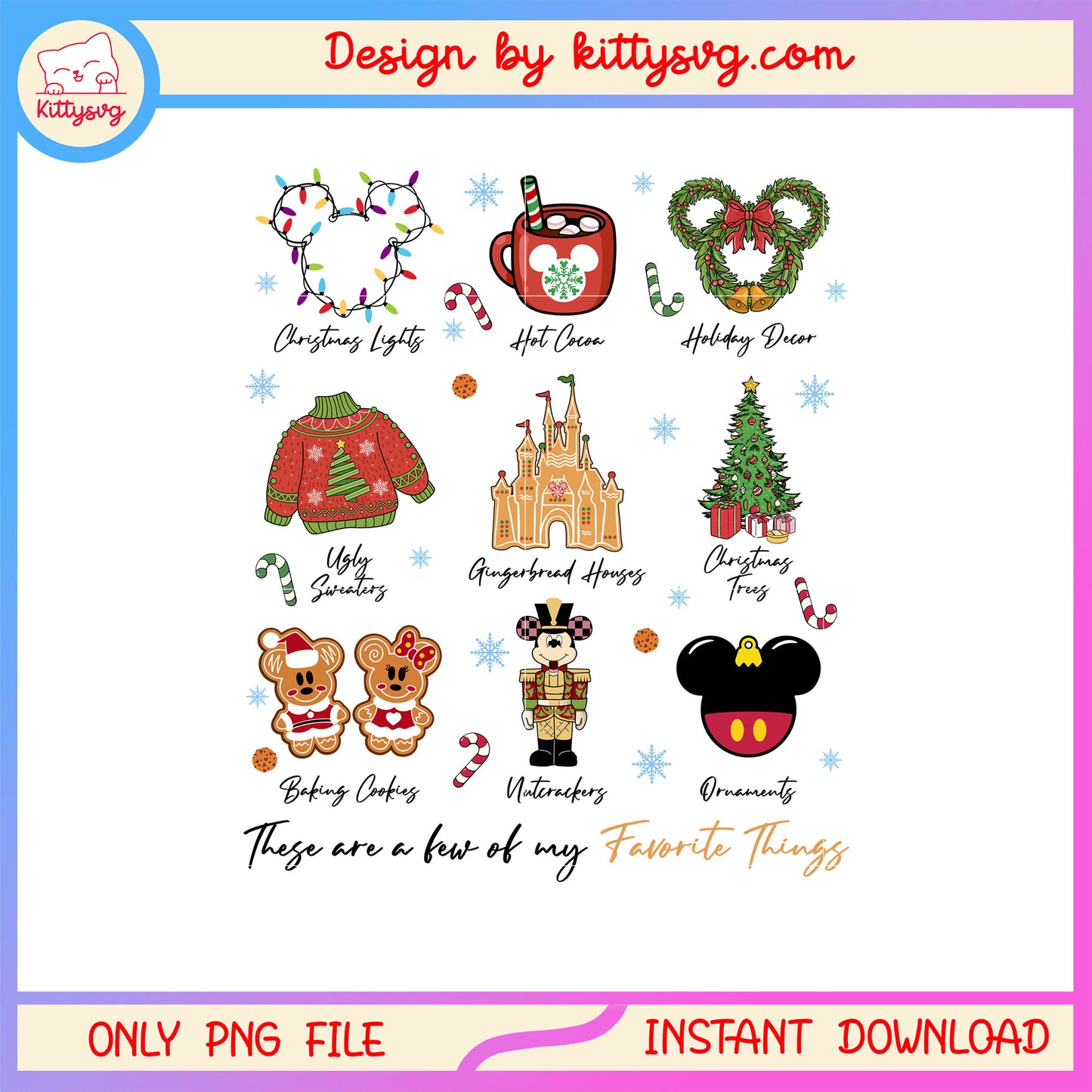 Christmas disney favorite things clipart png, christmas ideas png