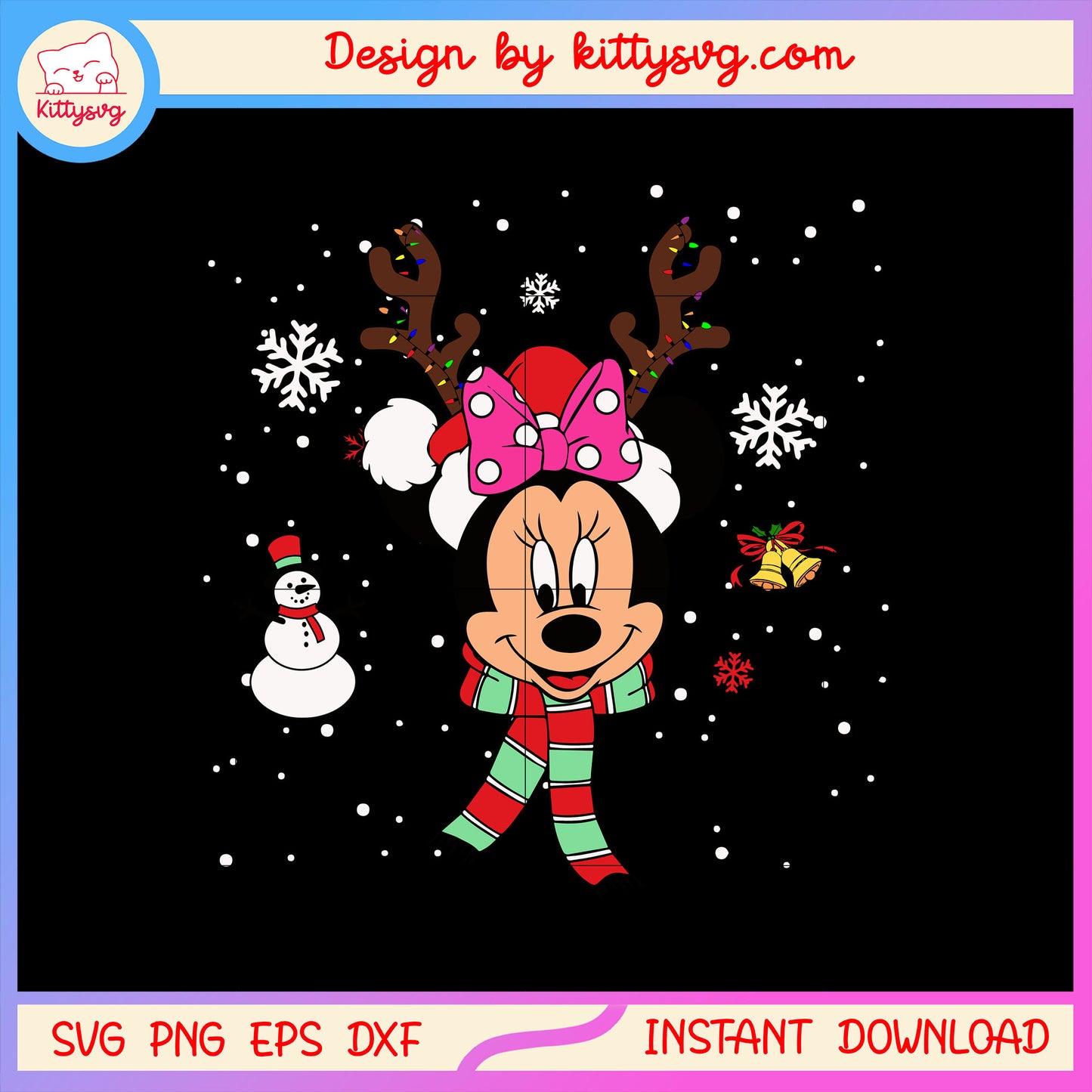 Christmas disney minnie coquette cozy svg, merry x-mas svg