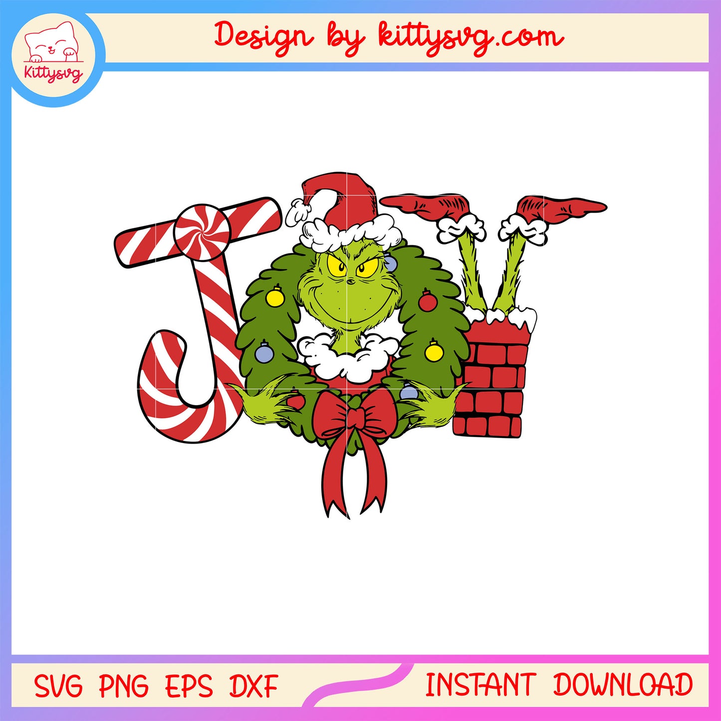 Christmas grinch joy coquette wreath design svg, merry christmas svg
