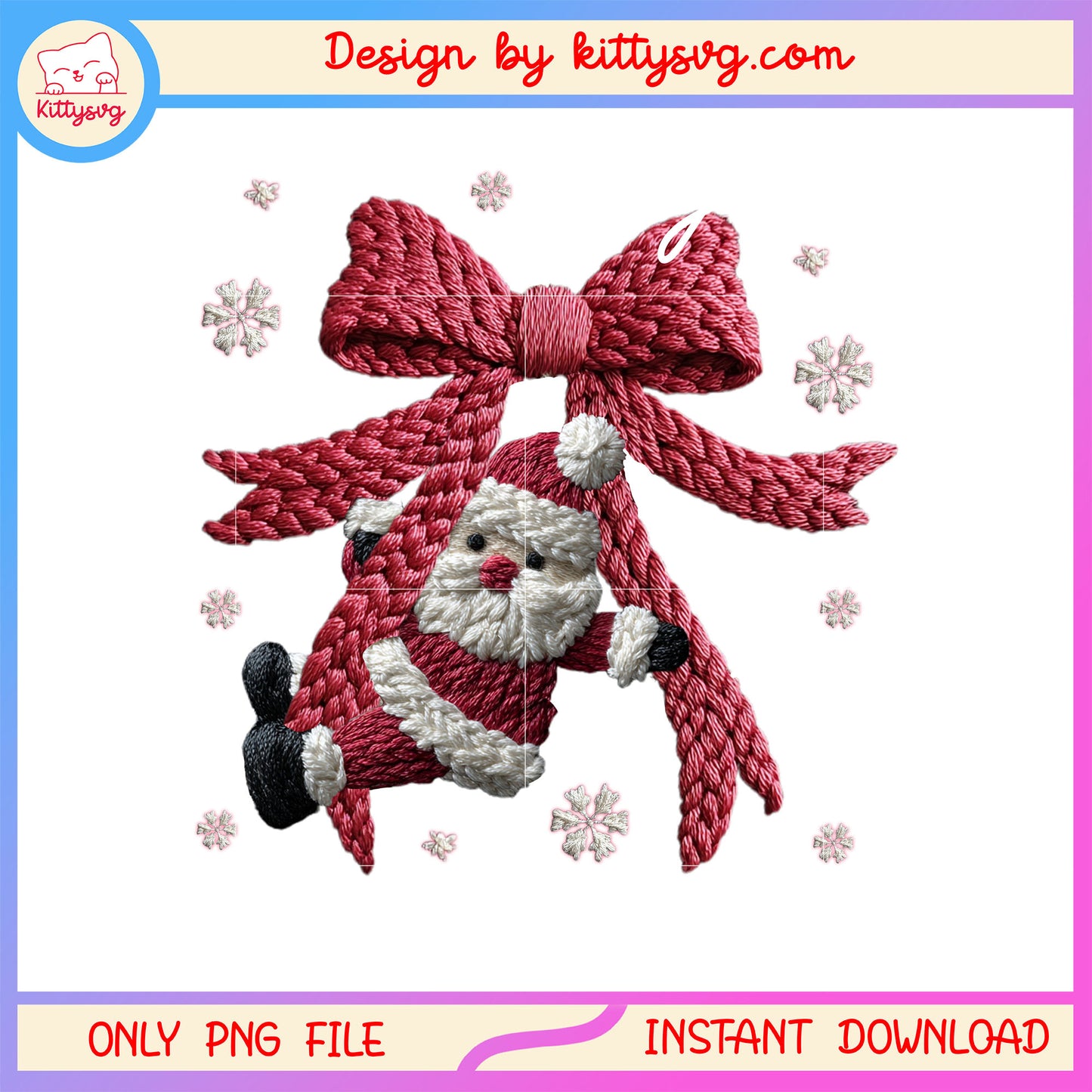 Christmas santa claus coquette bow png, santa claus png