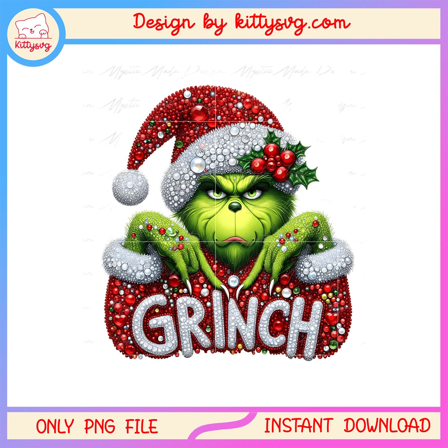 Christmas santa grinch blink design png, the film the grinch png