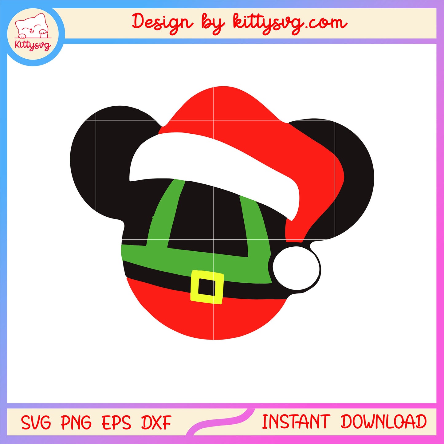 Christmas santa mouse disney svg, happy x mas svg, disney svg
