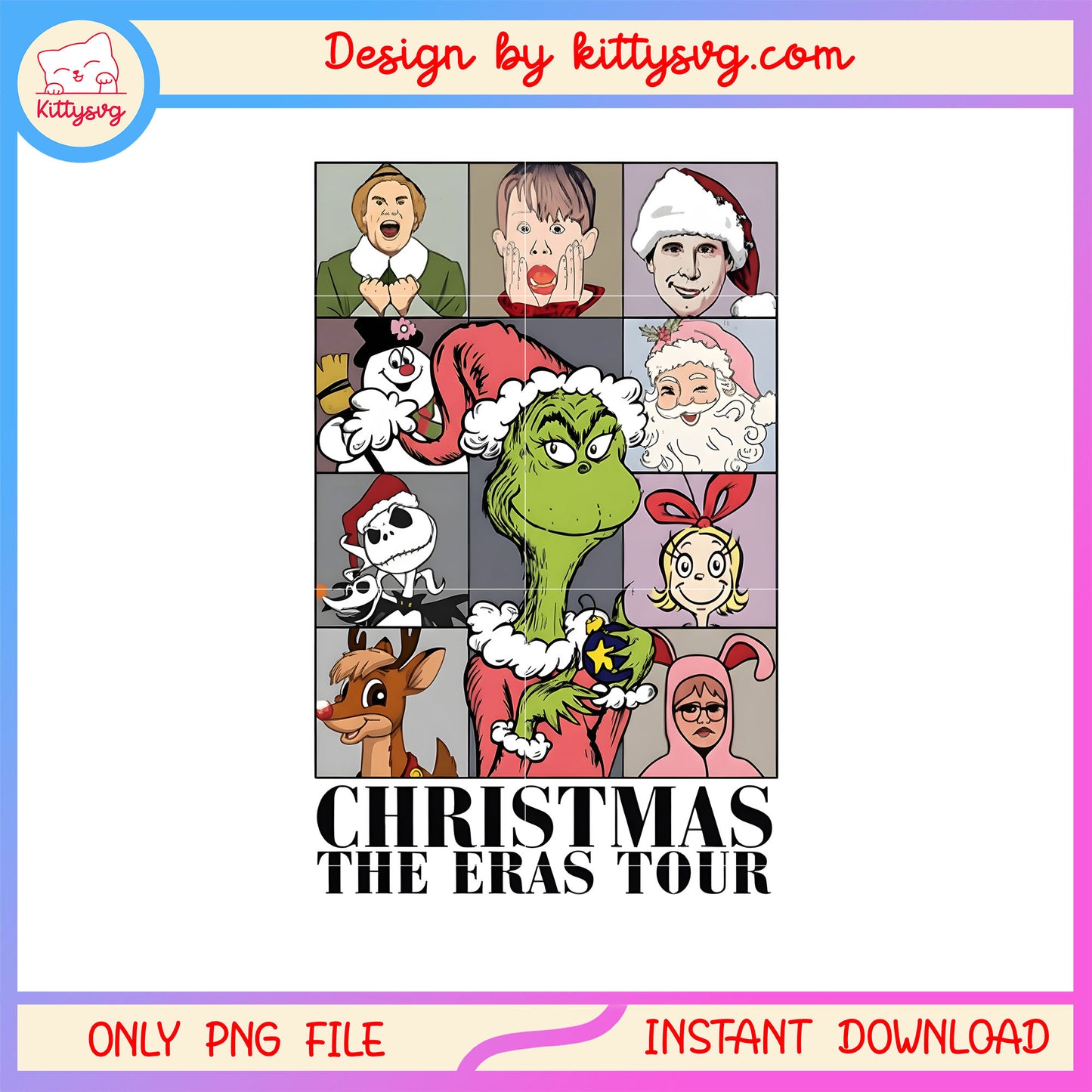 Christmas the eras tour grinch characters png, christmas grinch png