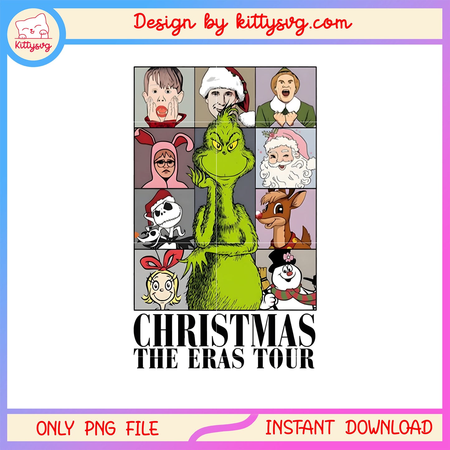 Christmas the eras tour grinch png, animated grinch png