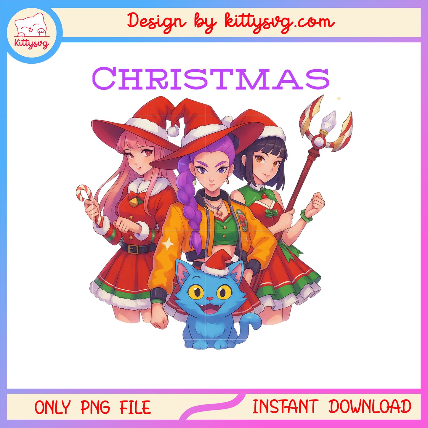 Christmas witch huntrix girls kpop demon png, kpop hunters png