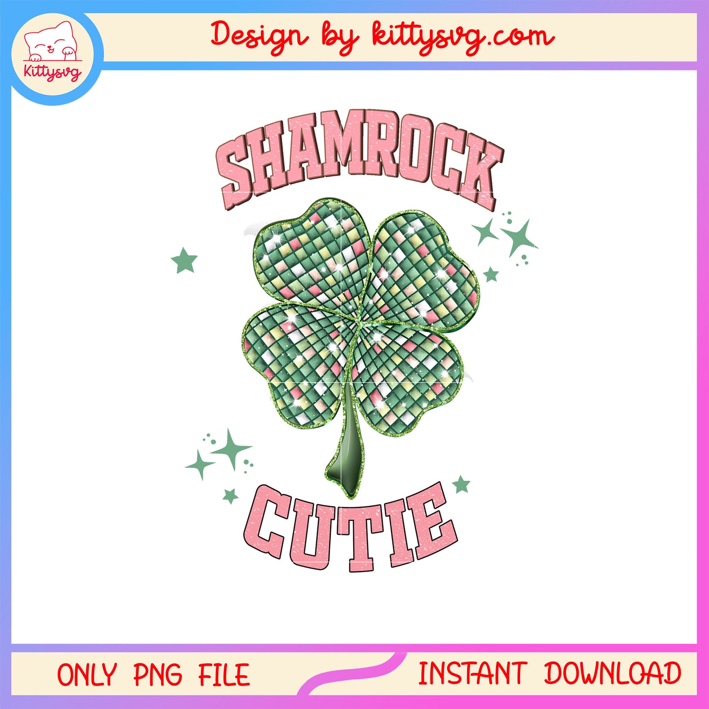 Clover cutie green patrick png, st patrick's day clover png