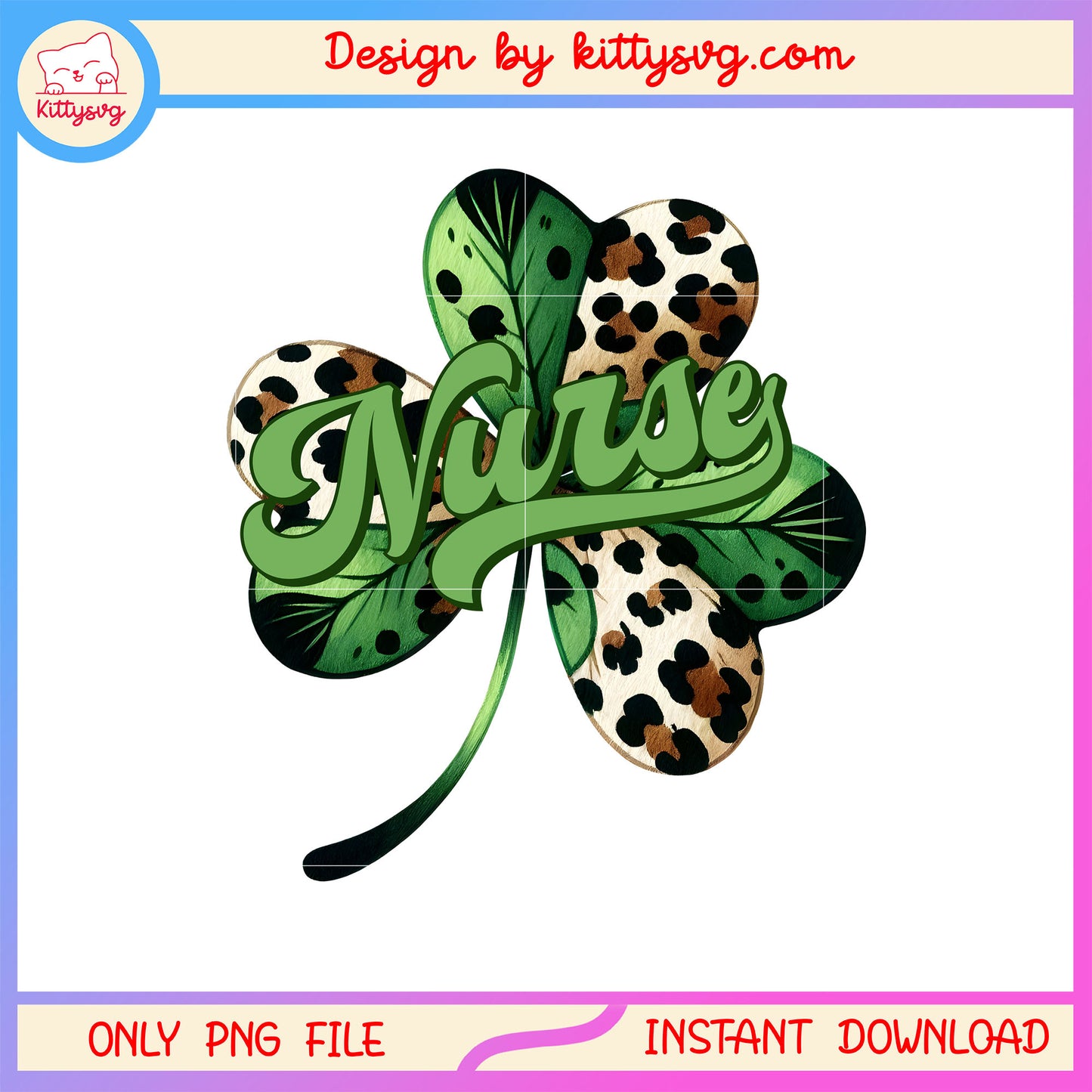 Clover decor nurse patrick png, st patrick's day clover png