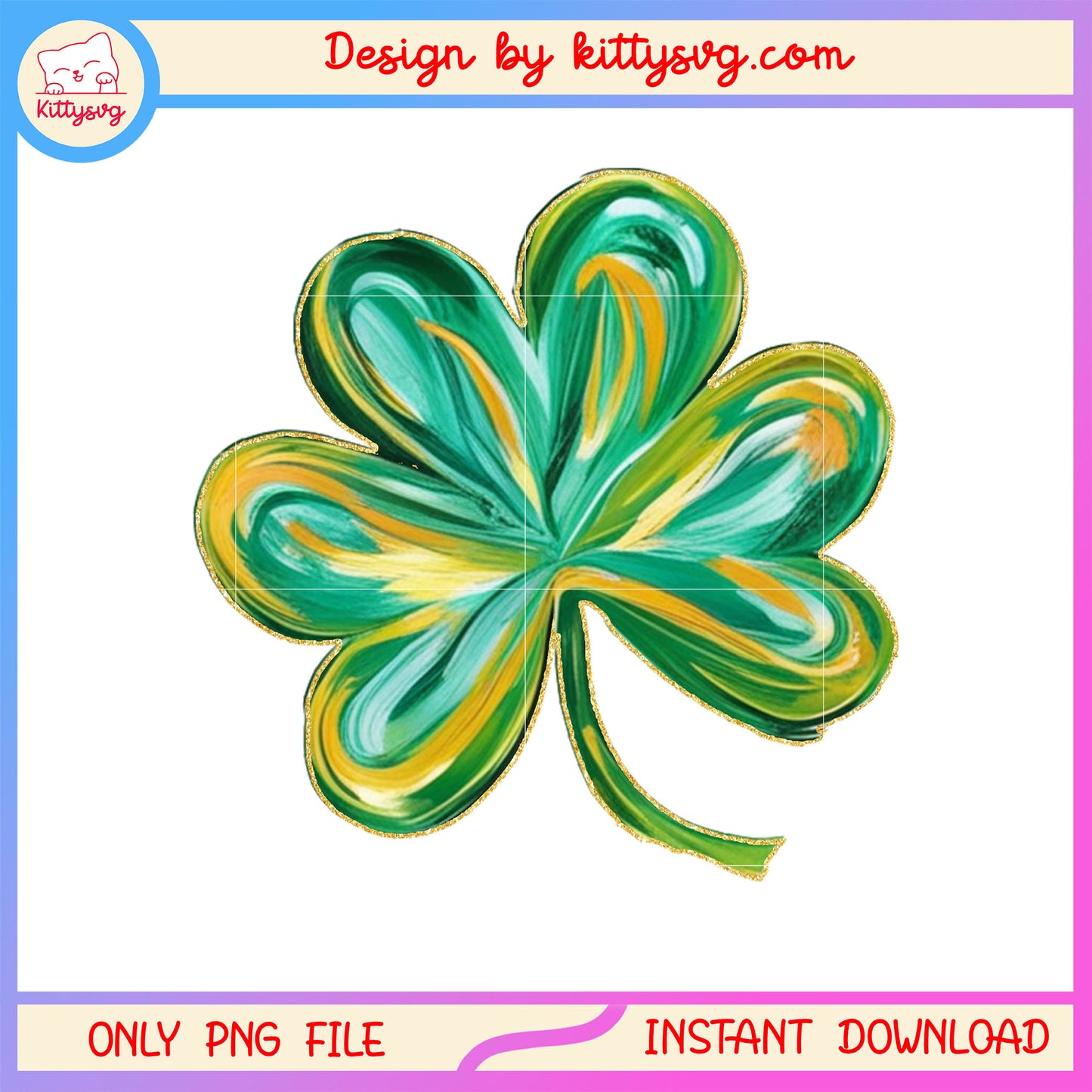 Clover green and yellow patrick png, st patrick's day clover png