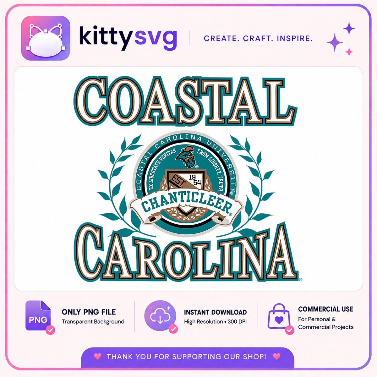 Coastal Carolina Chanticleers PNG, CCU Chanticleer PNG, College PNG
