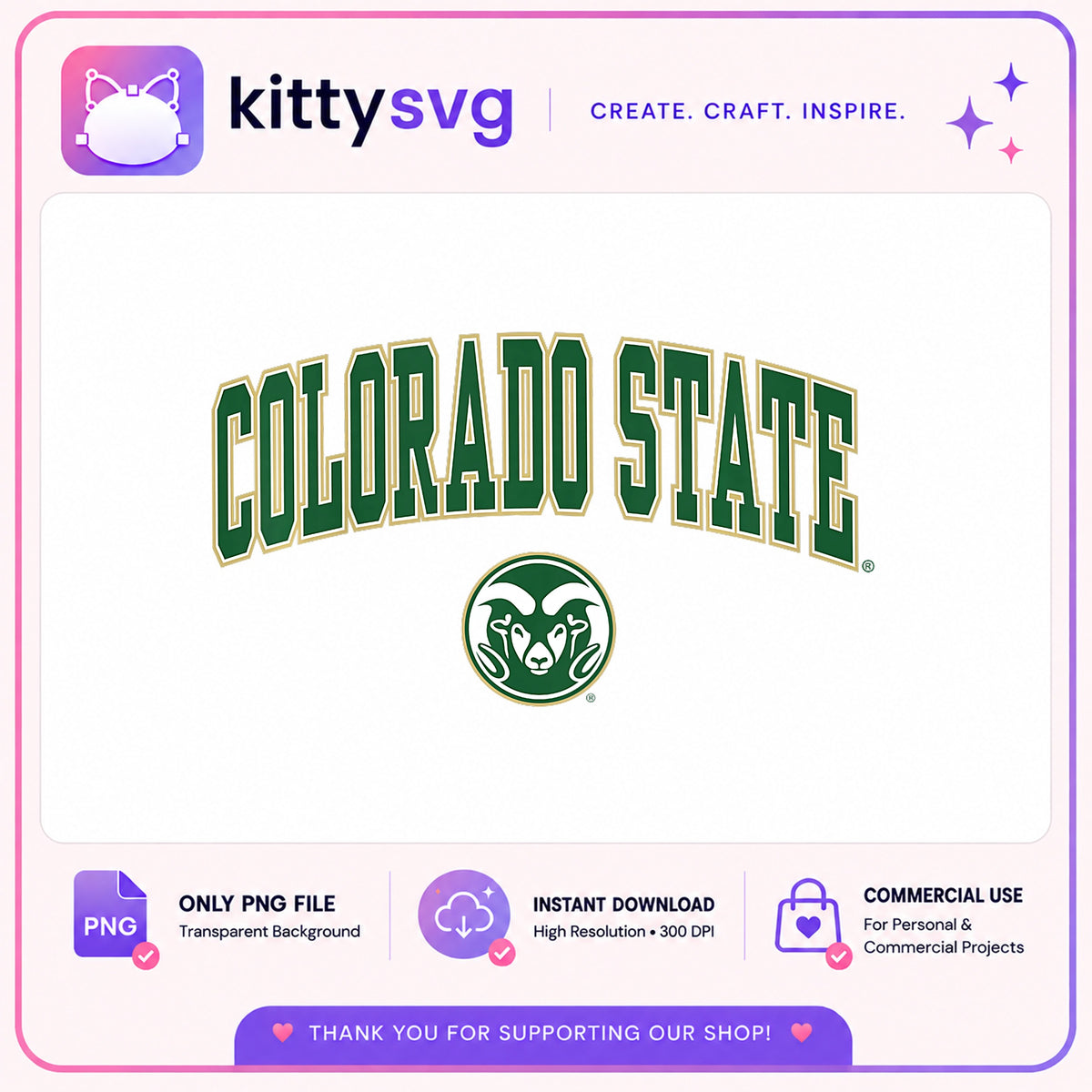 Colorado State Rams PNG, CSU Rams Logo PNG, College Team PNG