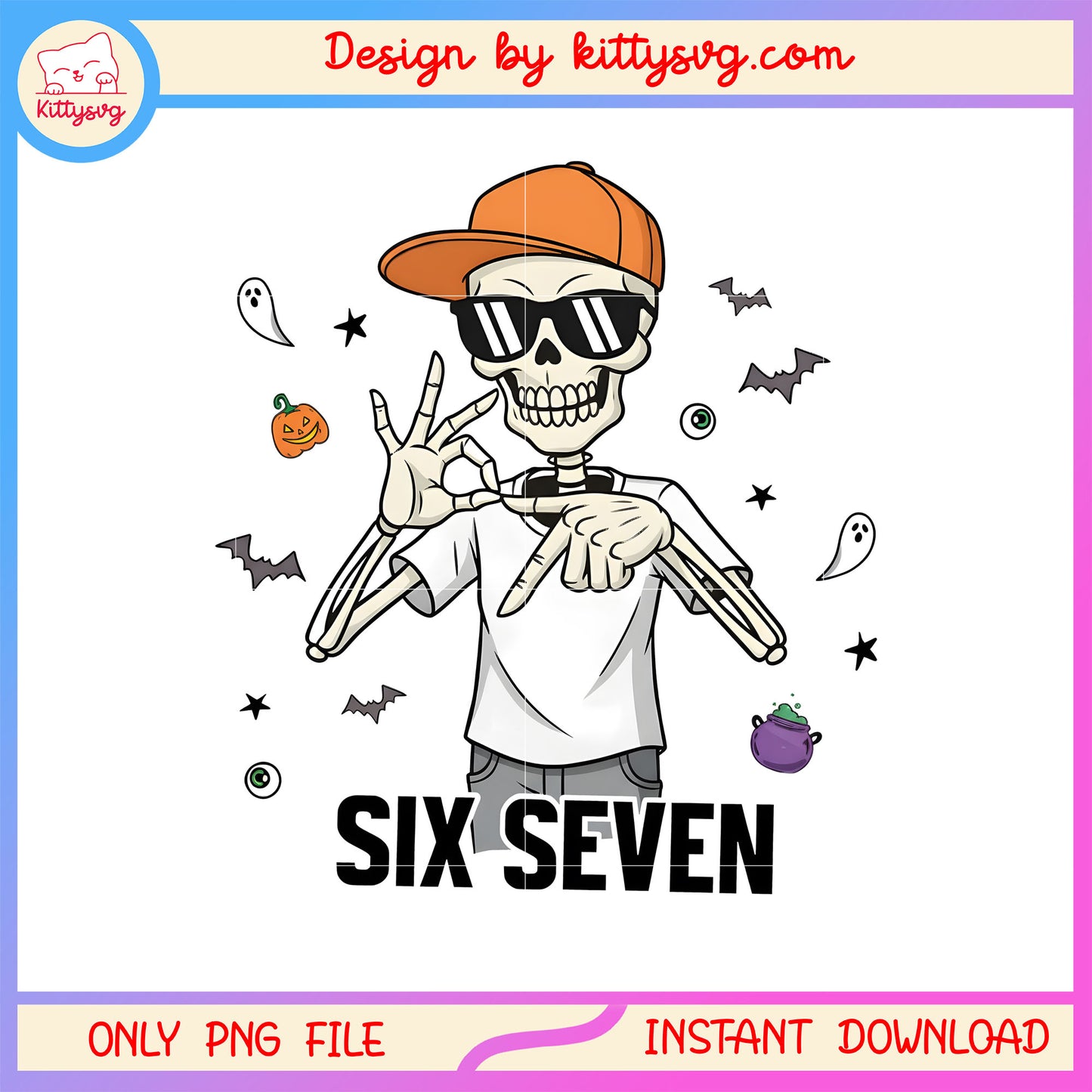 Cool skeleton glasses hand six seven png, skeleton skeletons png