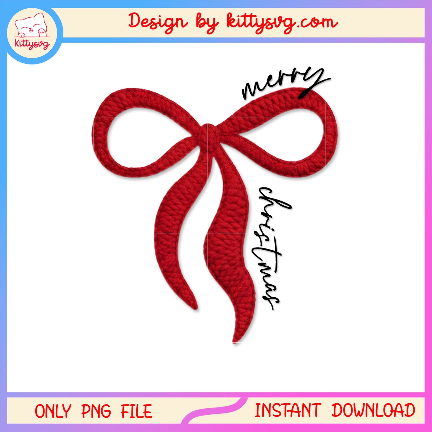 Coquette ribbon merry christmas crochet png, animated grinch png