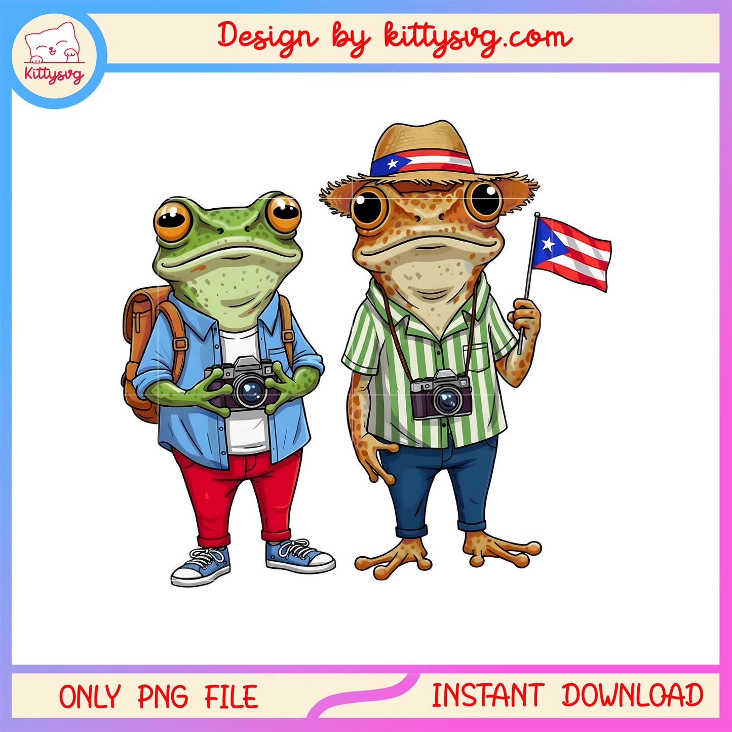 Coqui puerto rico frog traveling american flag png, coqui frog puerto rico png