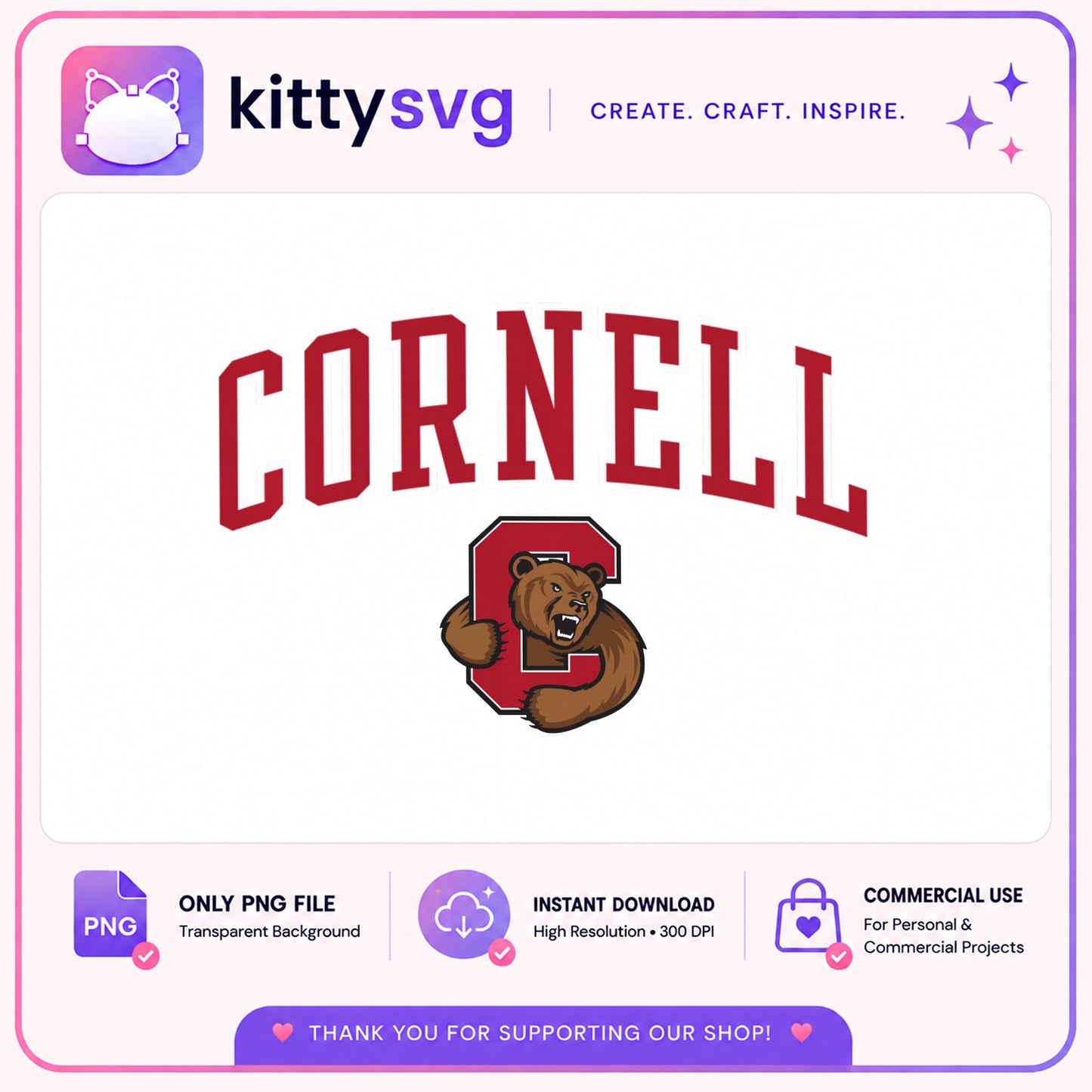 Cornell Big Red Bear Mascot PNG, Cornell University PNG, College PNG